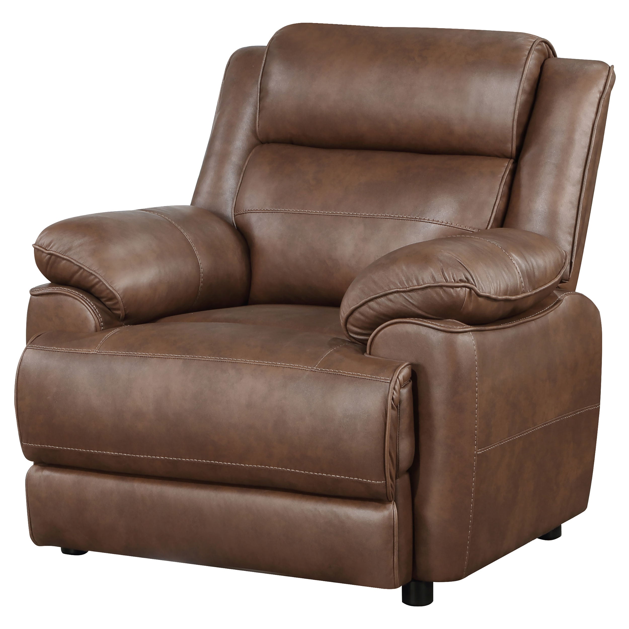 Ellington Upholstered Padded Arm Accent Chair Dark Brown — view 4