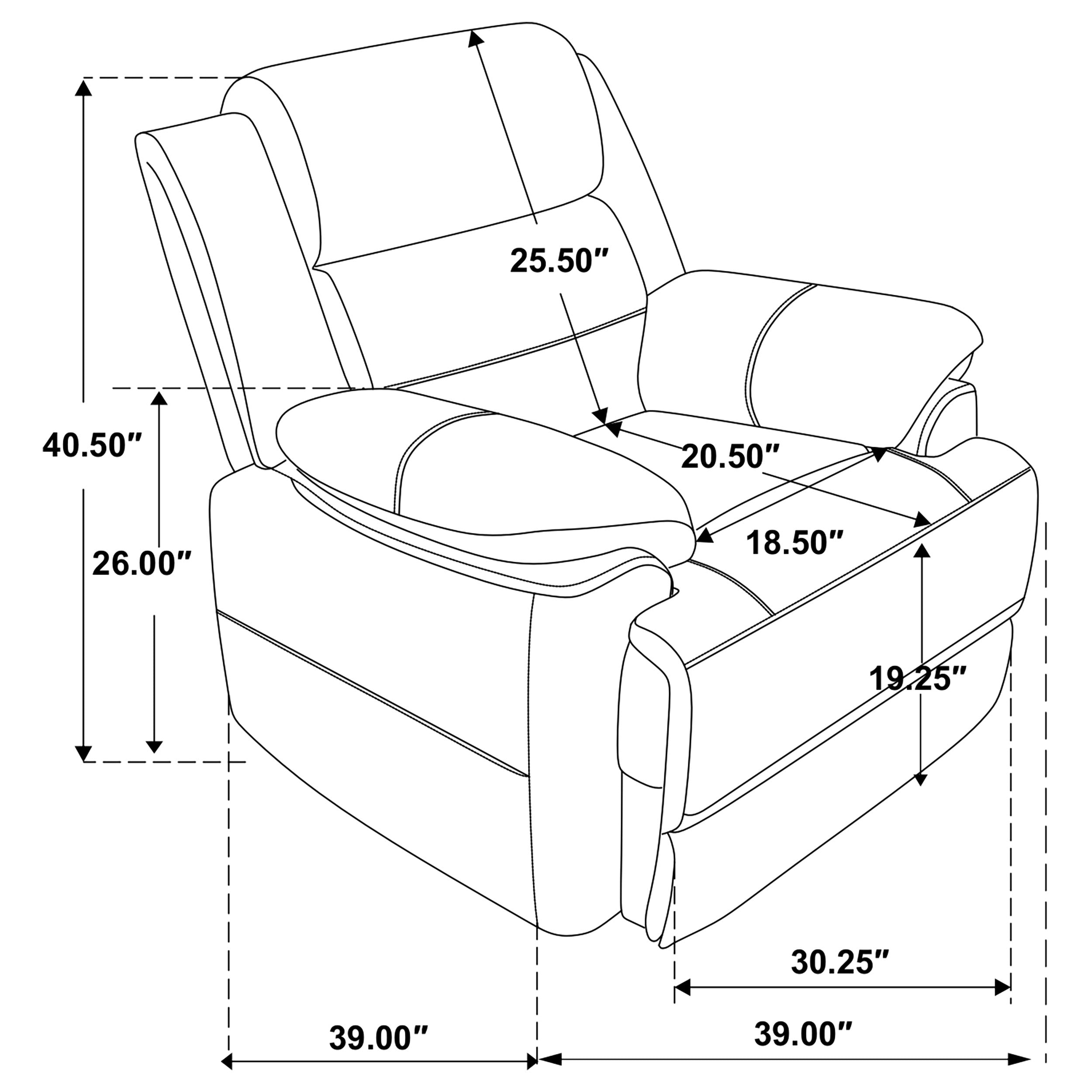 Ellington Upholstered Padded Arm Accent Chair Dark Brown — view 11