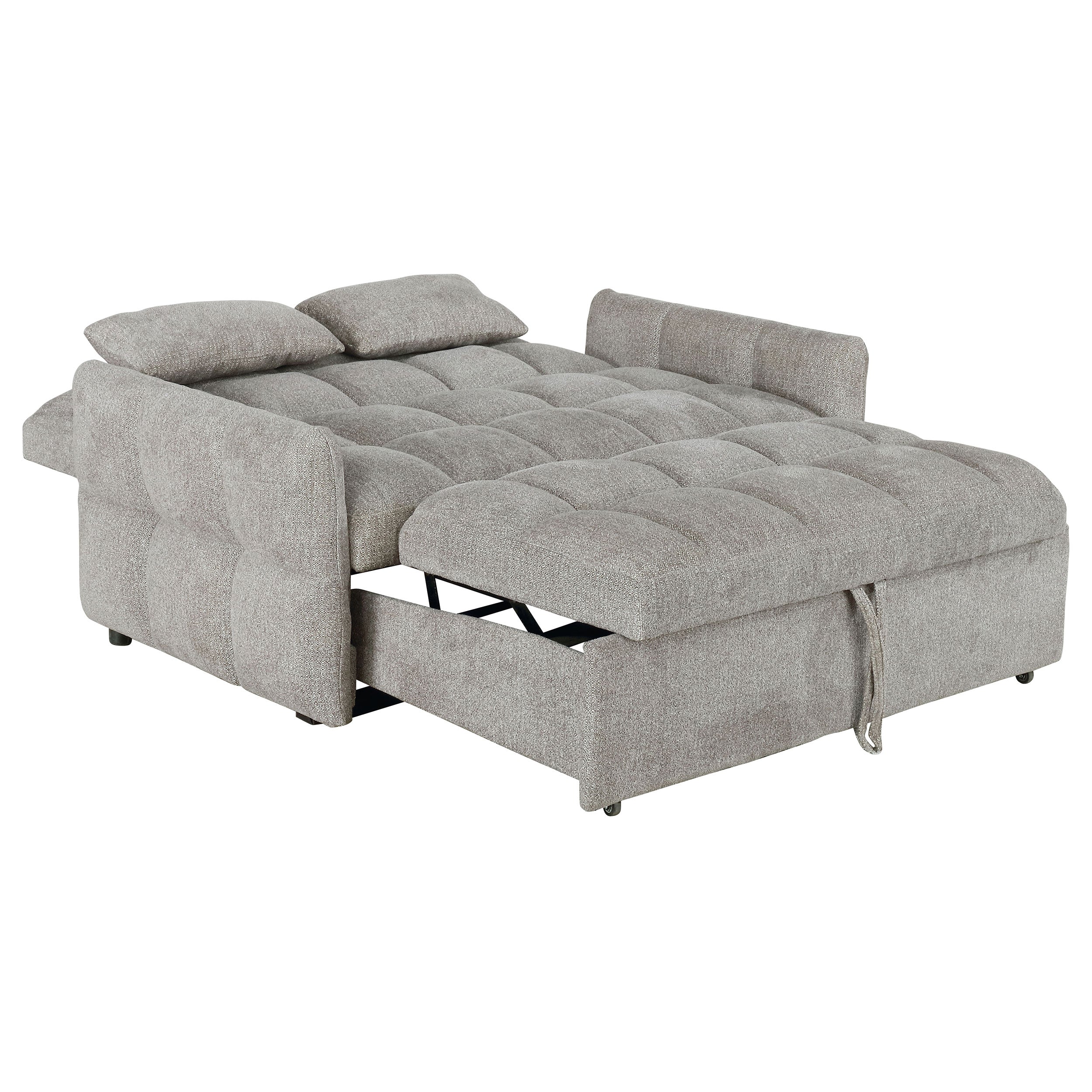 Cotswold Upholstered Convertible Sleeper Sofa Bed Light Grey — view 6