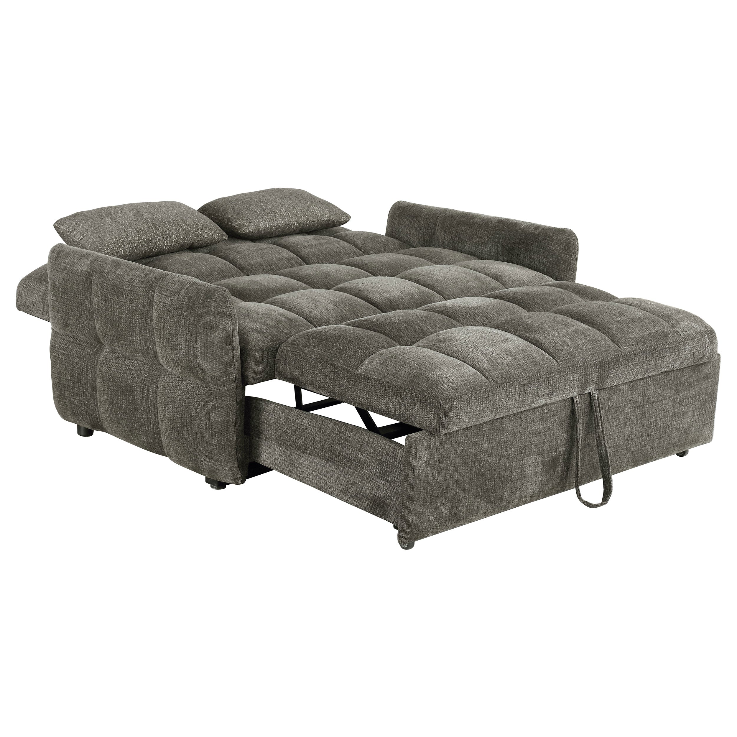 Cotswold Upholstered Convertible Sleeper Sofa Bed Dark Grey — view 6