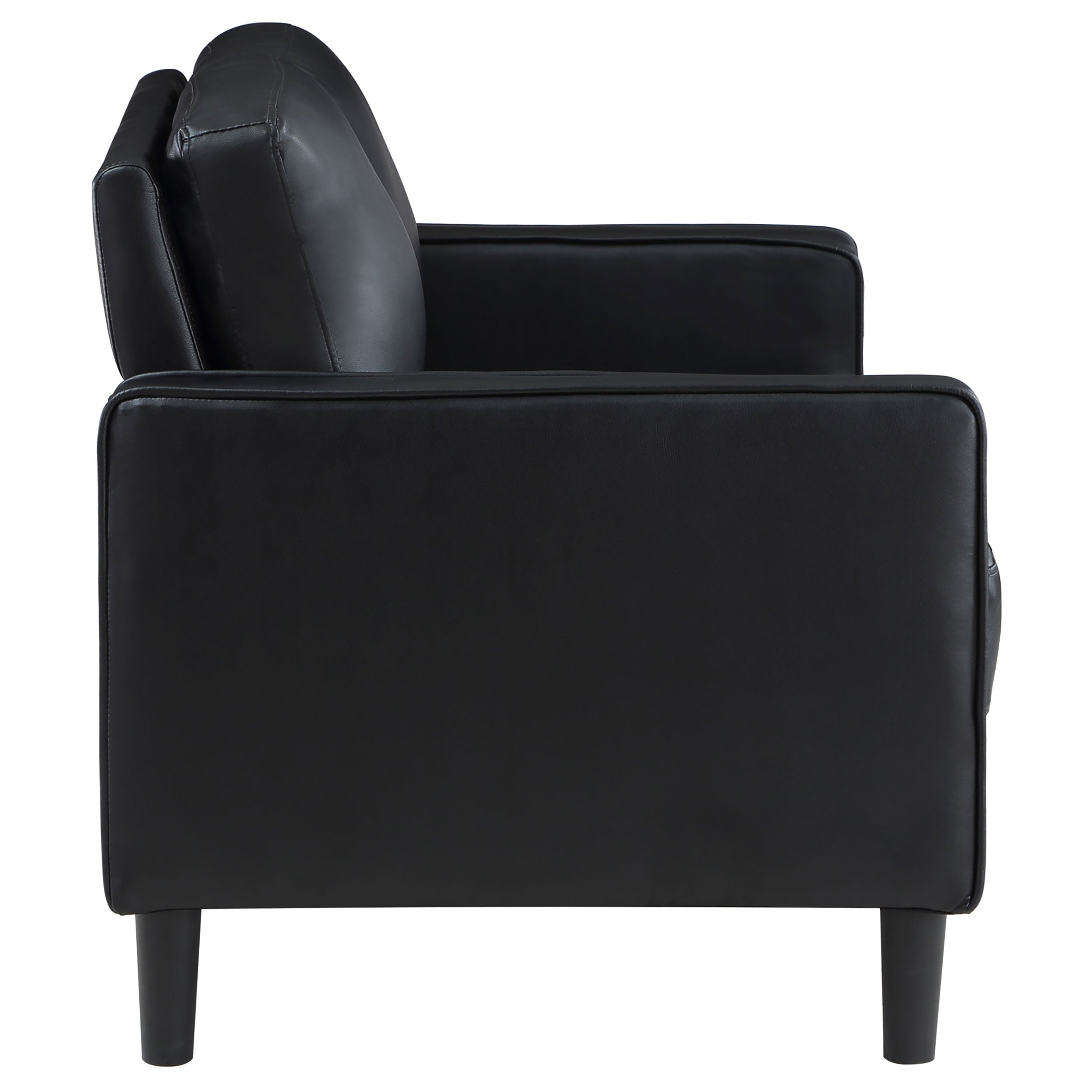 Ruth 2-piece Upholstered Track Arm Sofa Set Black — view 10