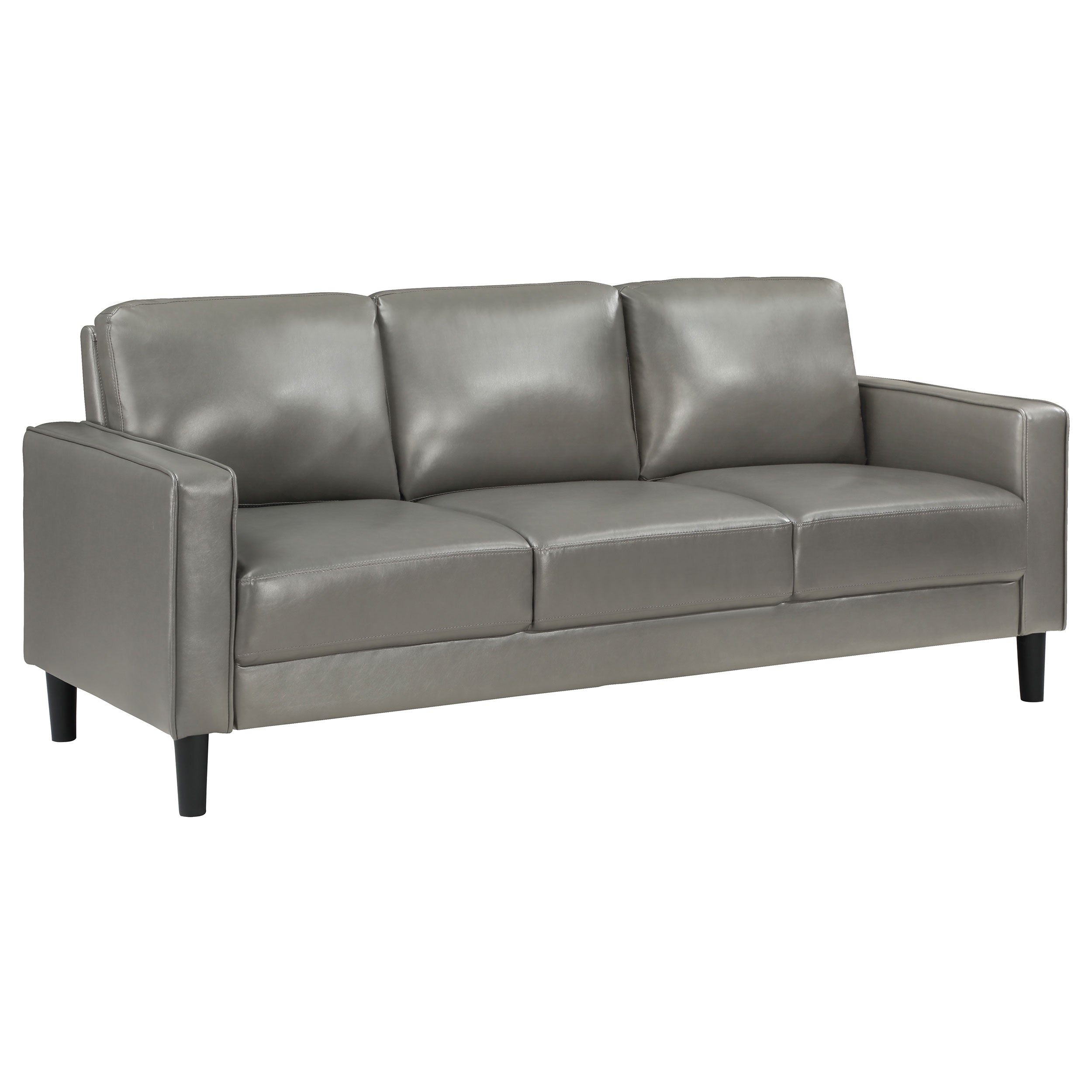 Ruth 3-piece Upholstered Track Arm Sofa Set Grey — view 3