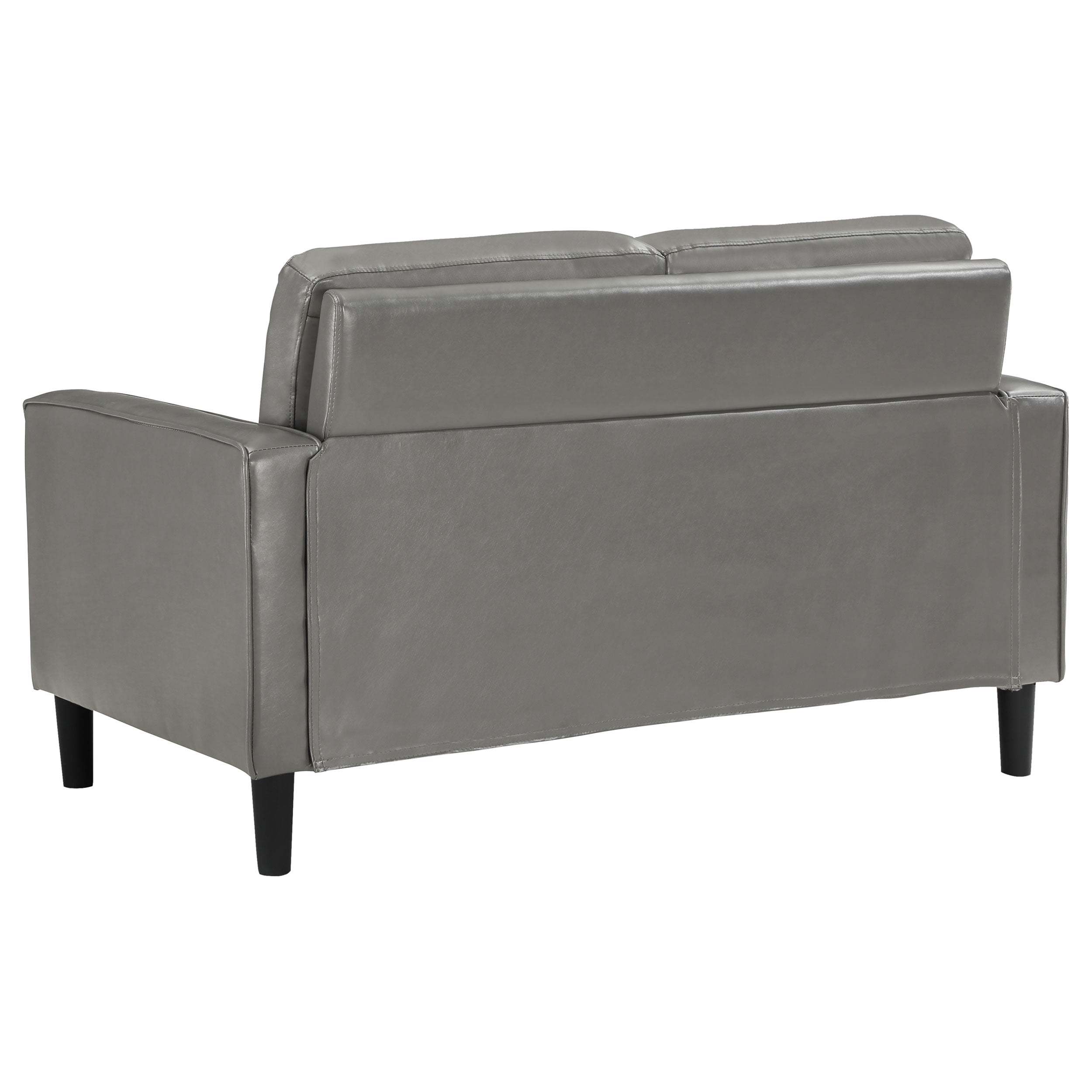Ruth Upholstered Track Arm Loveseat Grey — view 6