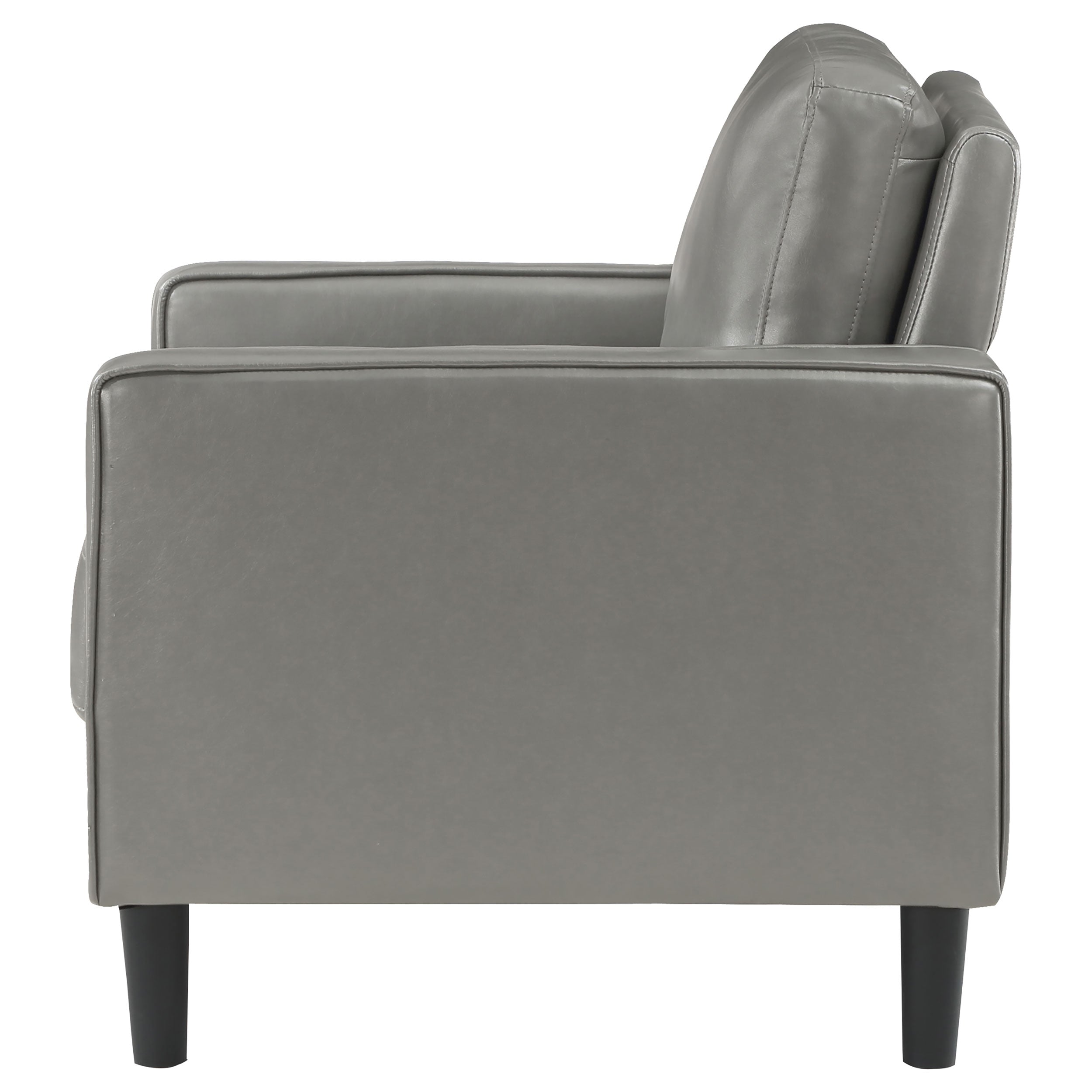 Ruth Upholstered Track Arm Accent Chair Grey — view 5