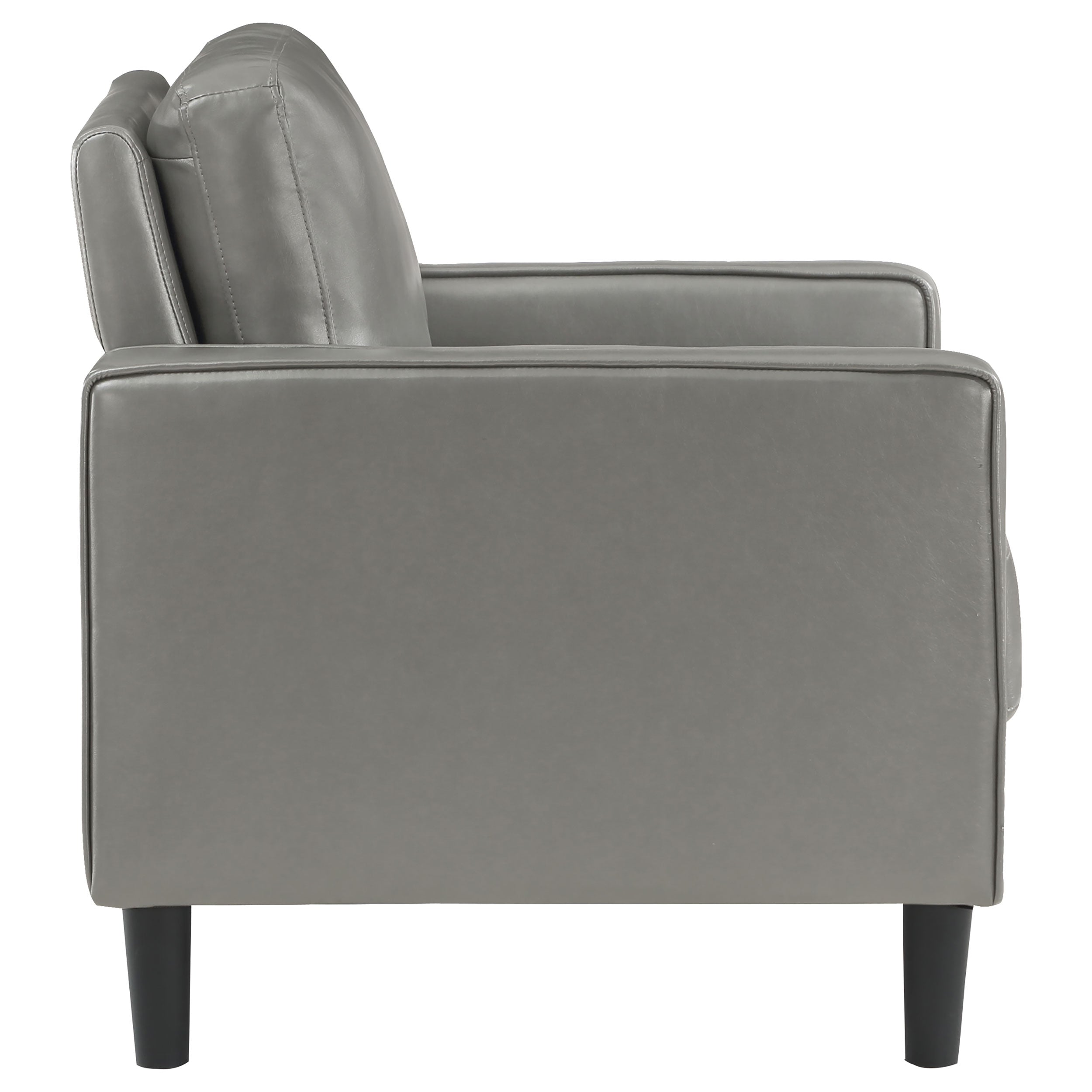 Ruth Upholstered Track Arm Accent Chair Grey — view 8