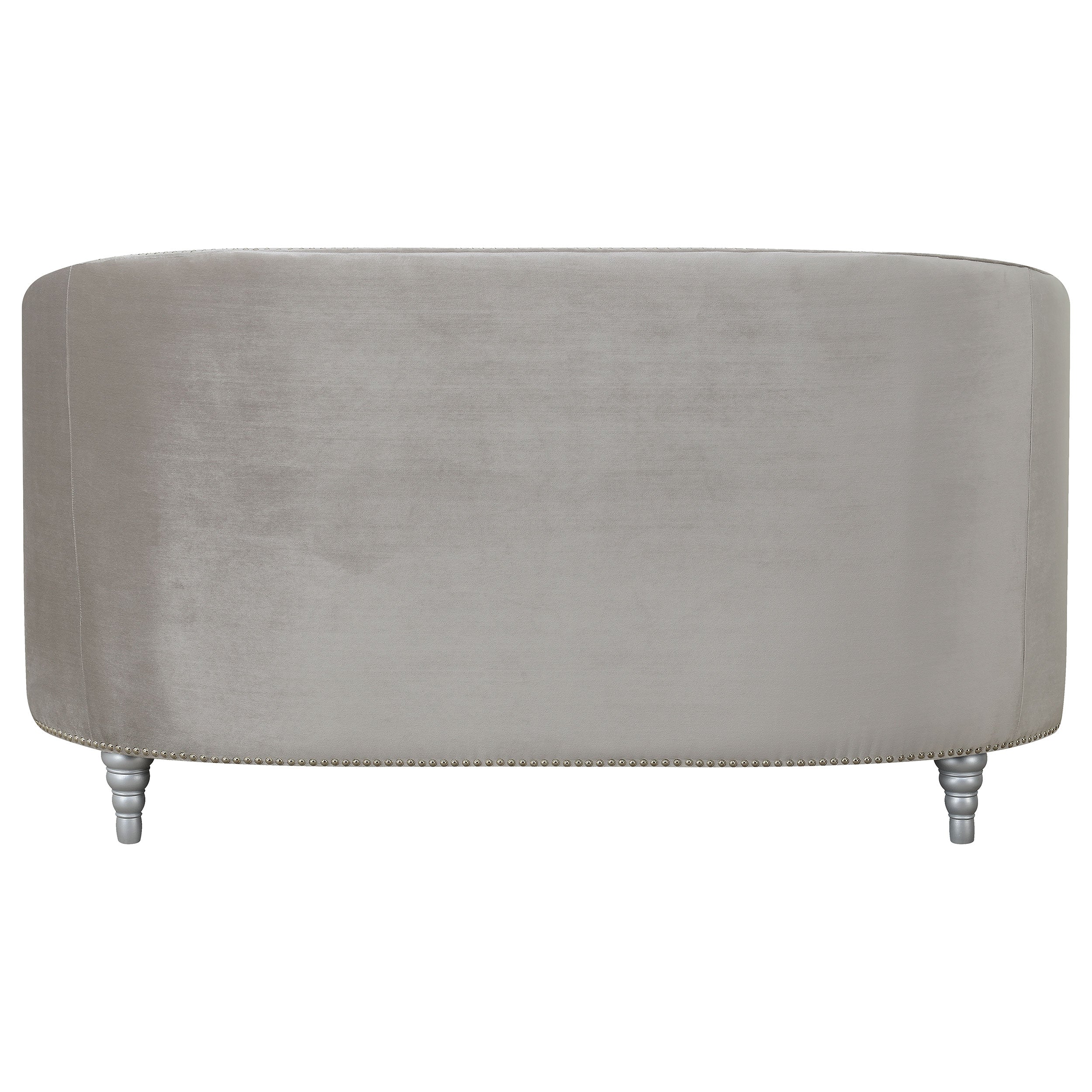 Avonlea Upholstered Sloped Arm Loveseat Grey Velvet — view 7