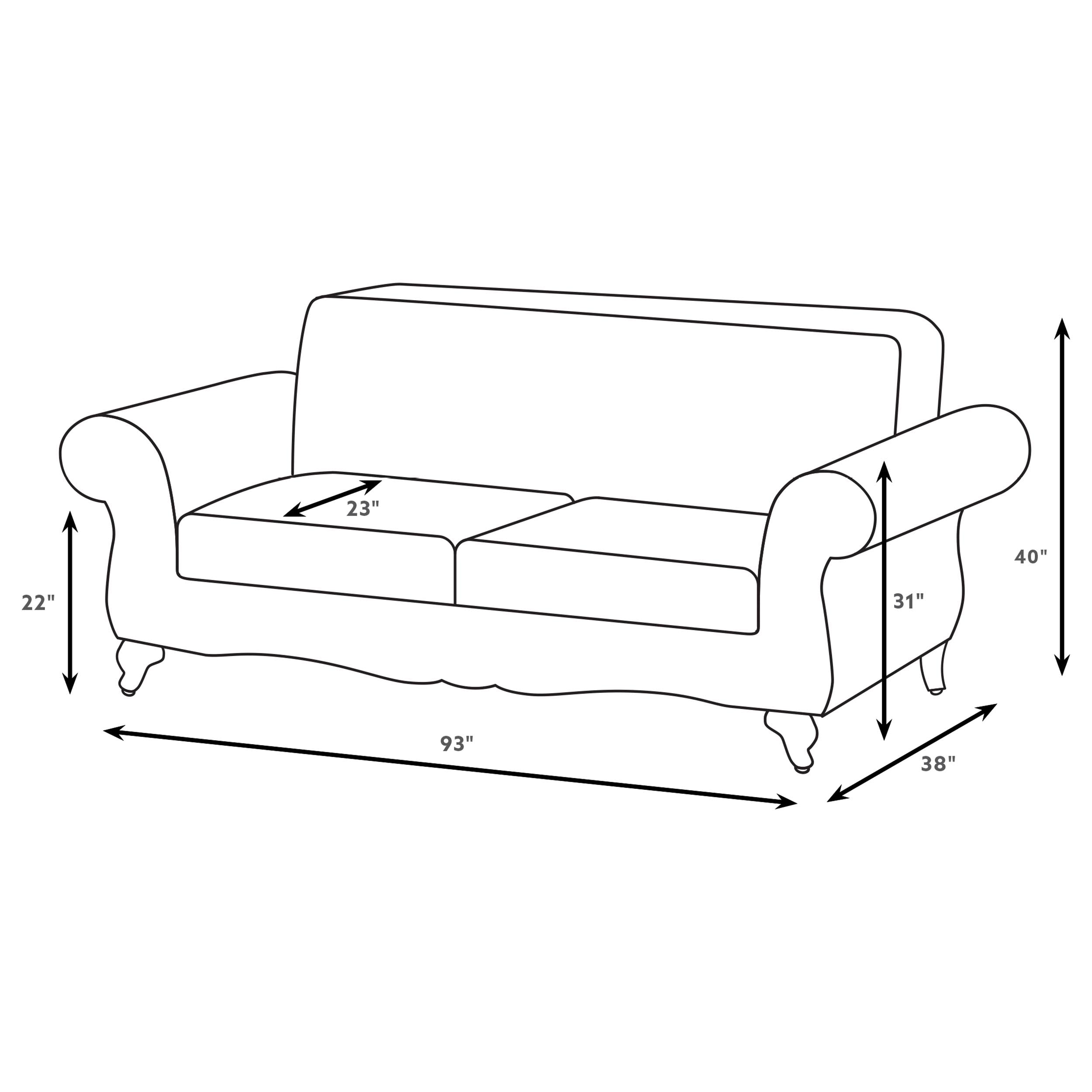 Elmbrook Upholstered Rolled Arm Sofa Brown — view 4