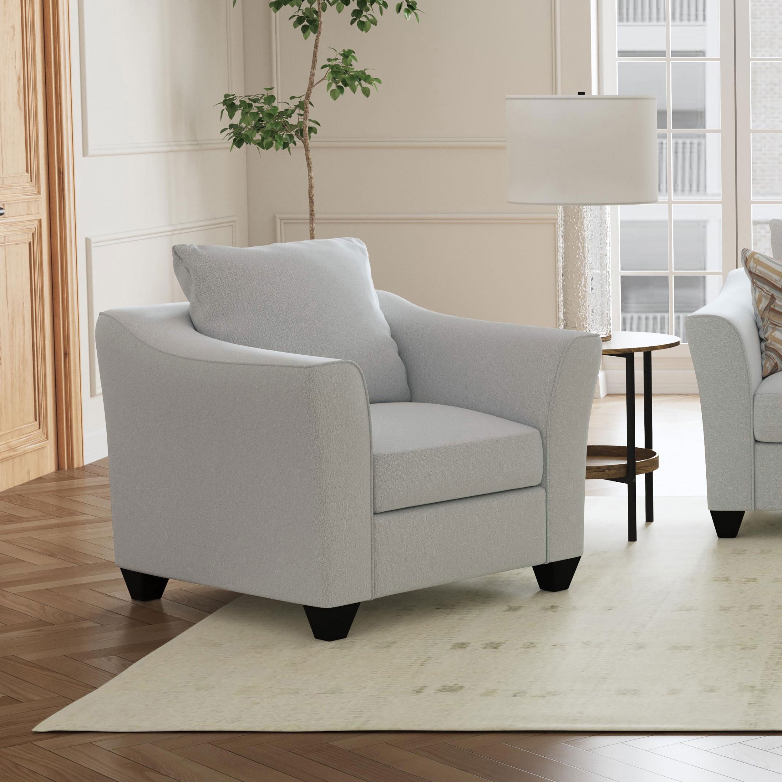 Salizar Upholstered Flared Arm Accent Chair Sand — view 2