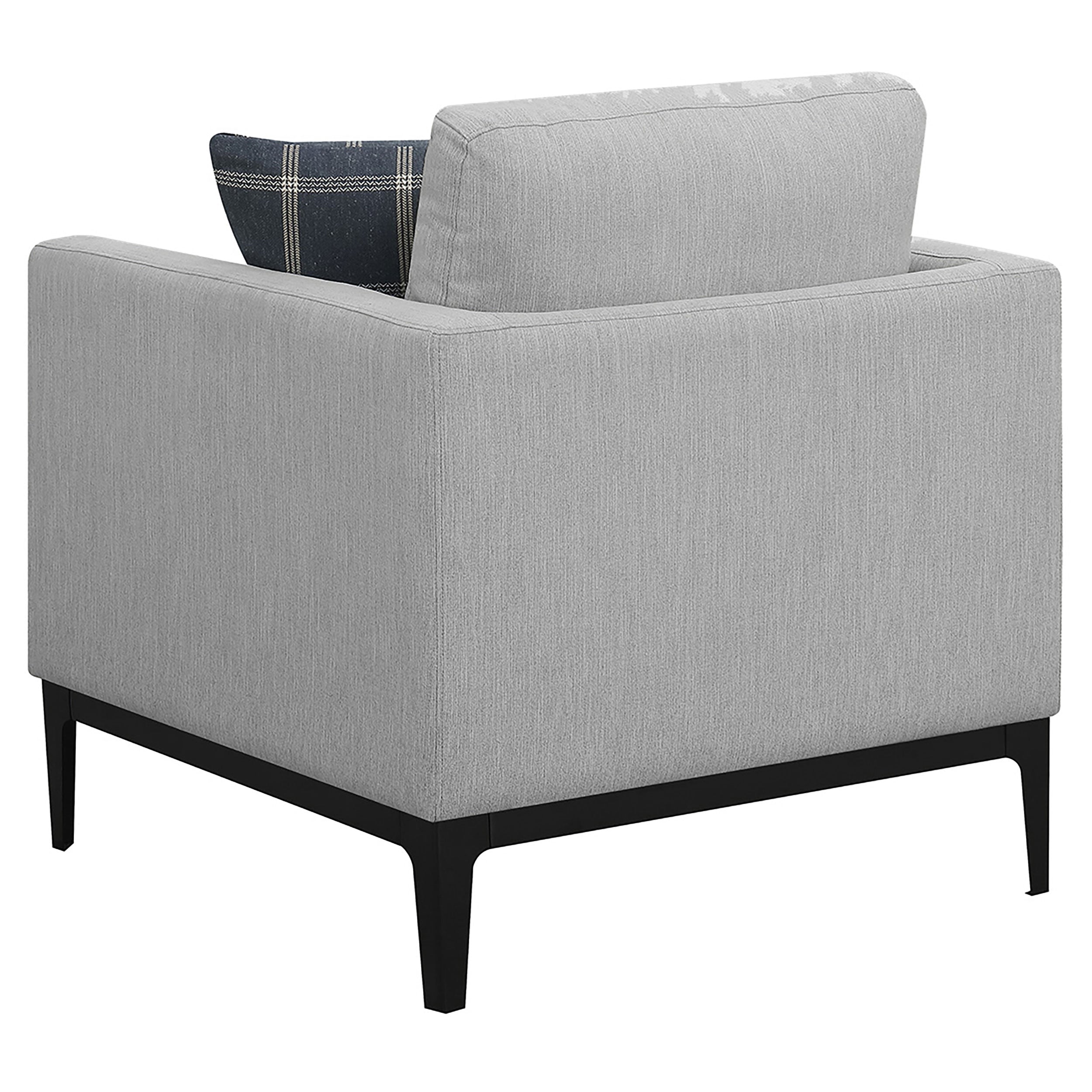 Apperson 3-piece Upholstered Track Arm Sofa Set Light Grey — view 11