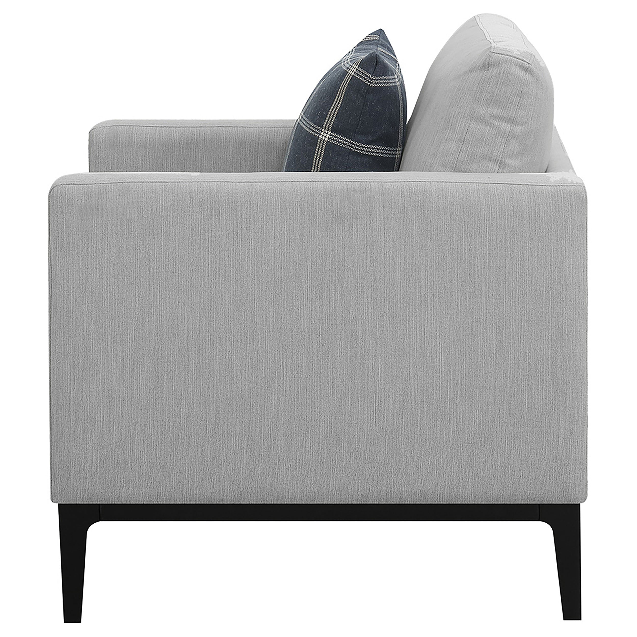 Apperson Upholstered Track Arm Accent Chair Light Grey — view 5