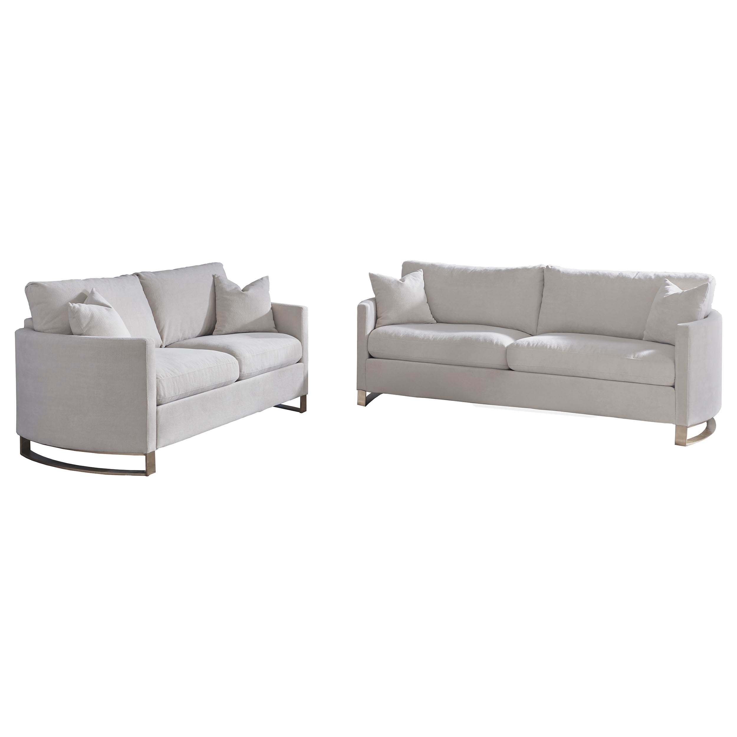 Corliss 2-piece Upholstered Arched Arm Sofa Set Beige — view 2