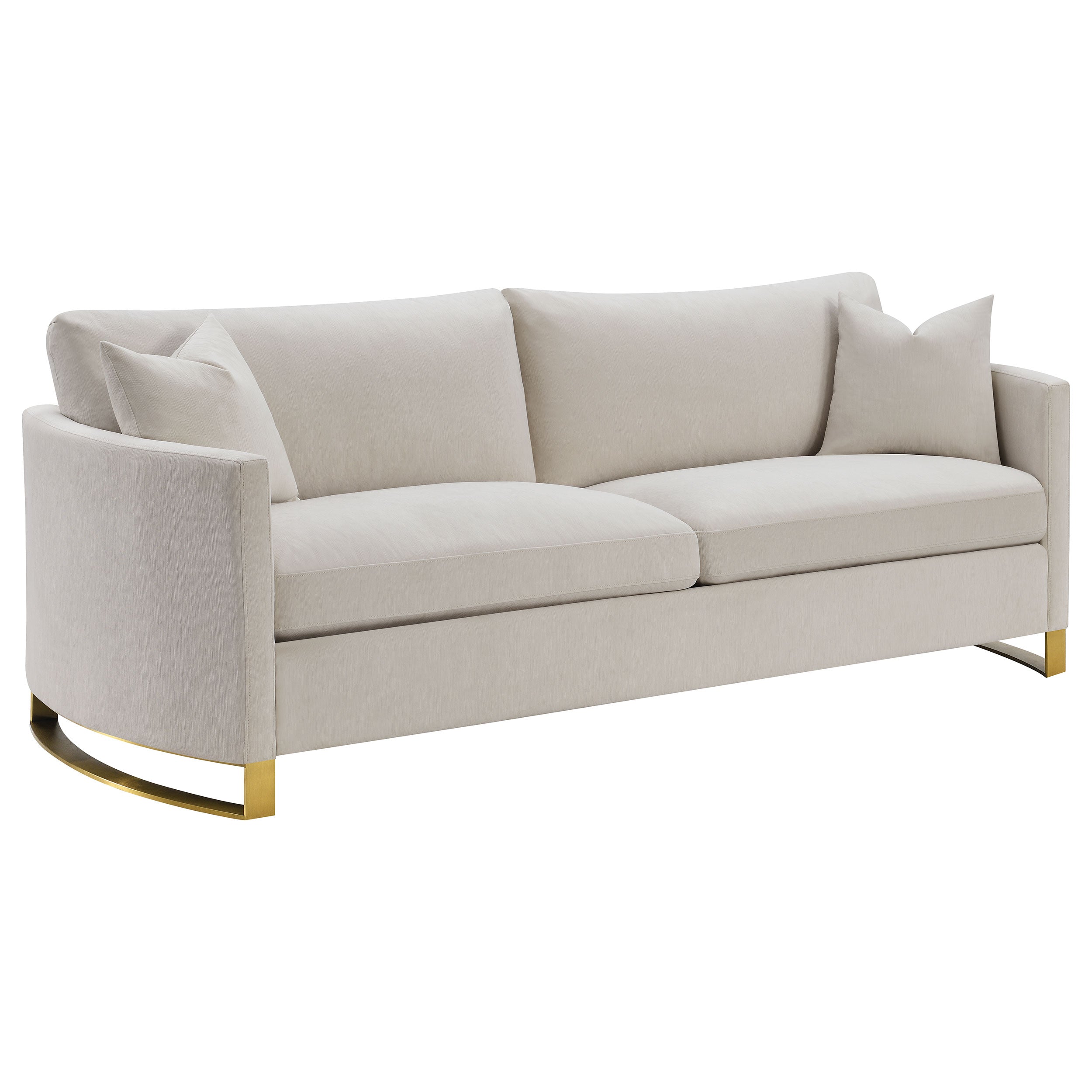 Corliss 3-piece Upholstered Arched Arm Sofa Set Beige — view 3