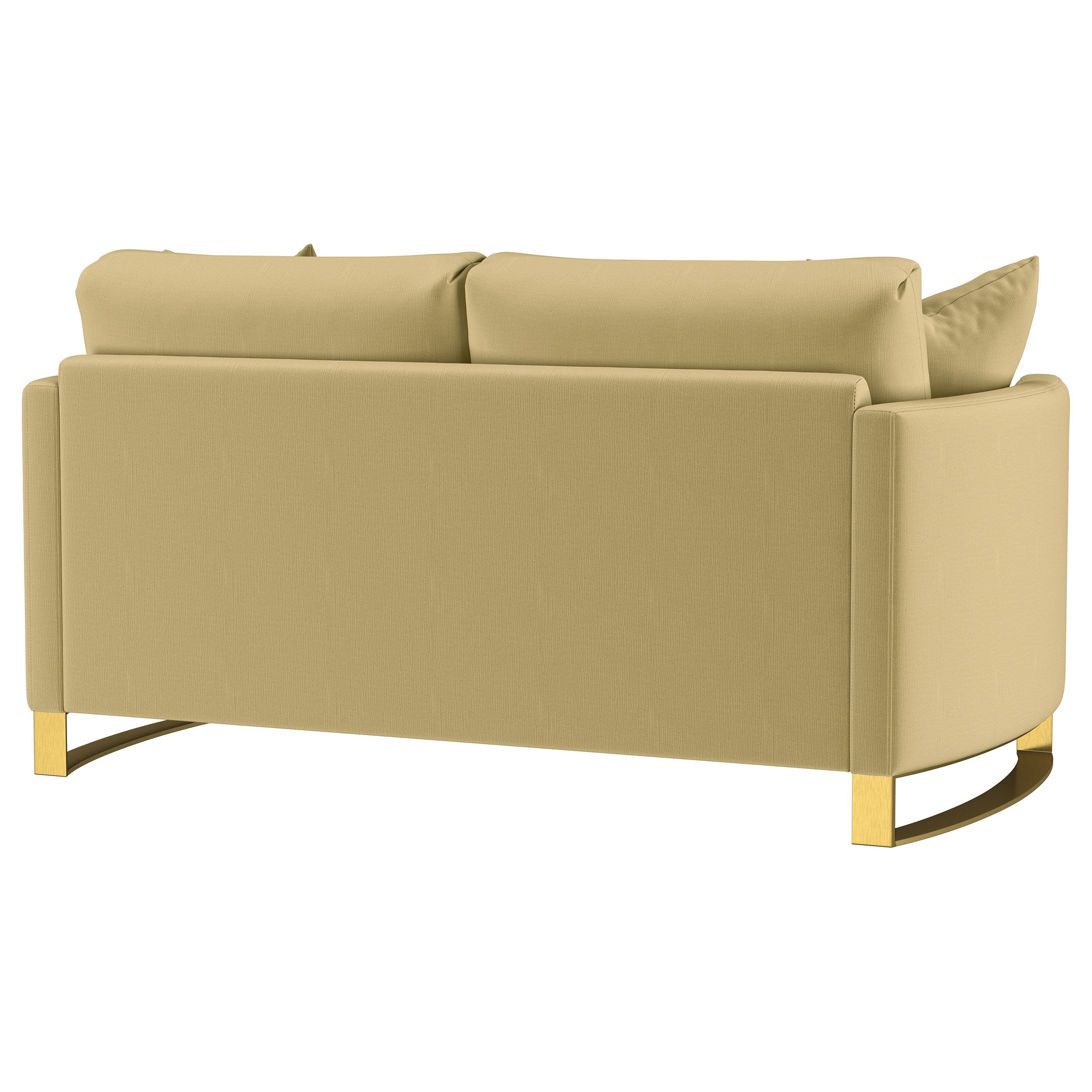 Corliss Upholstered Curved Track Arm Loveseat Camel — view 8