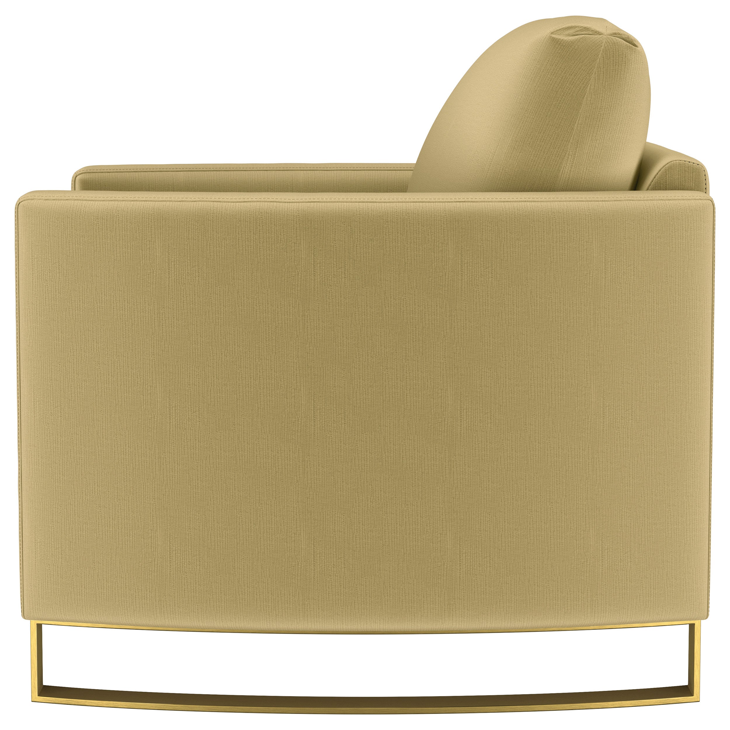 Corliss Upholstered Curved Track Arm Chair Camel — view 5