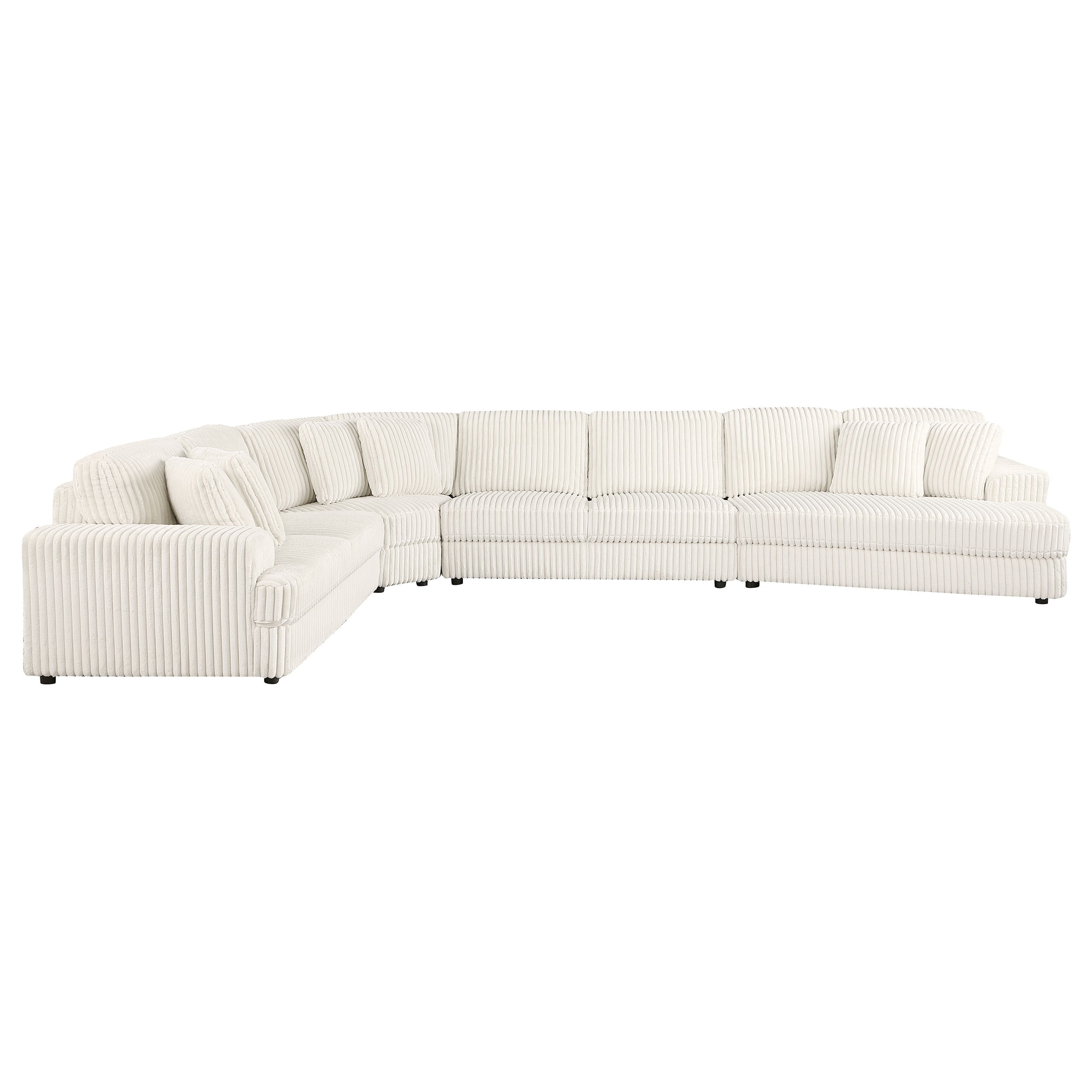 Emberson 4-piece Upholstered Modular Sectional Sofa Ivory — view 2