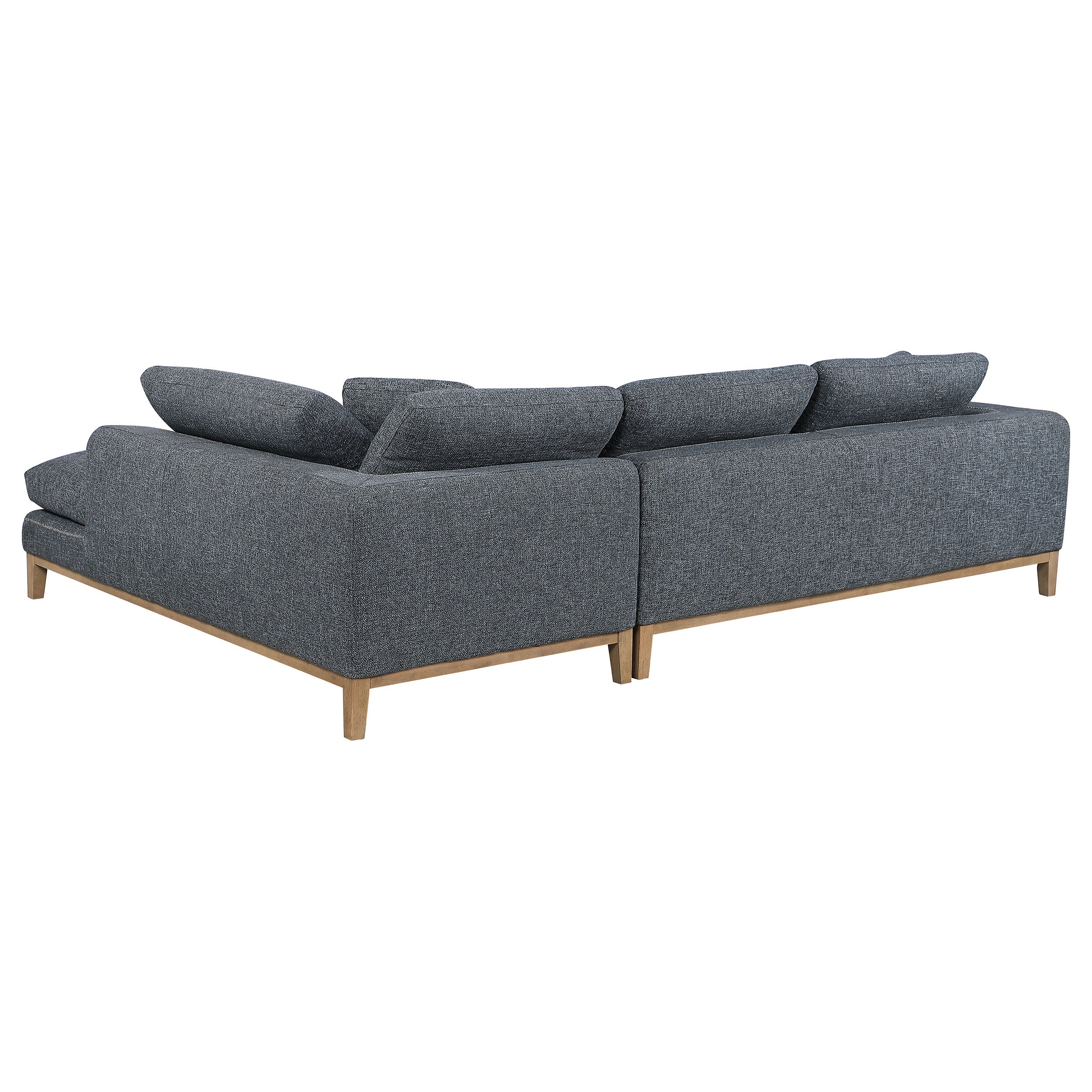 Persia Upholstered Track Arm Sectional Sofa Grey — view 4