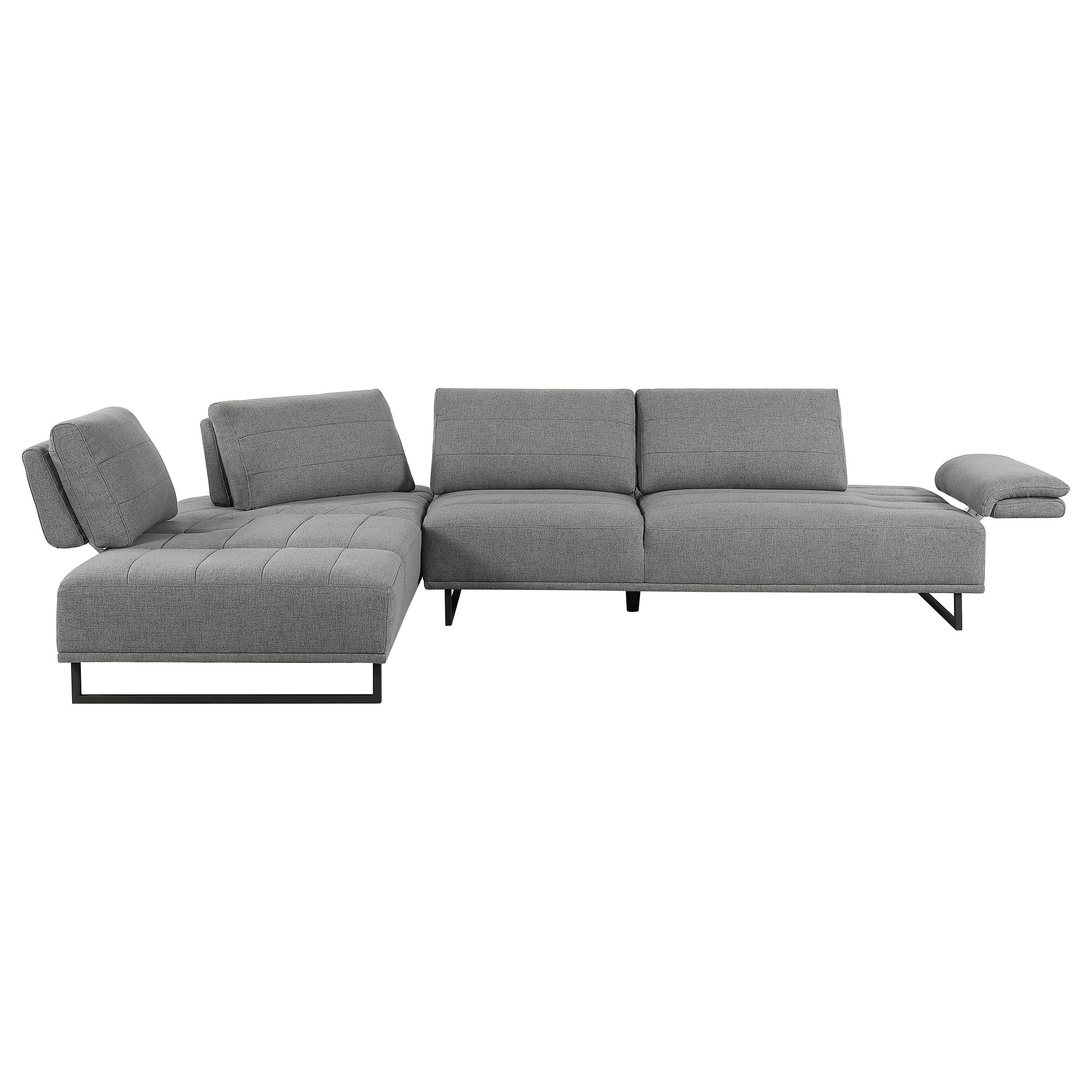 Arden Upholstered Sectional Sofa with Adjustable Back Taupe — view 4