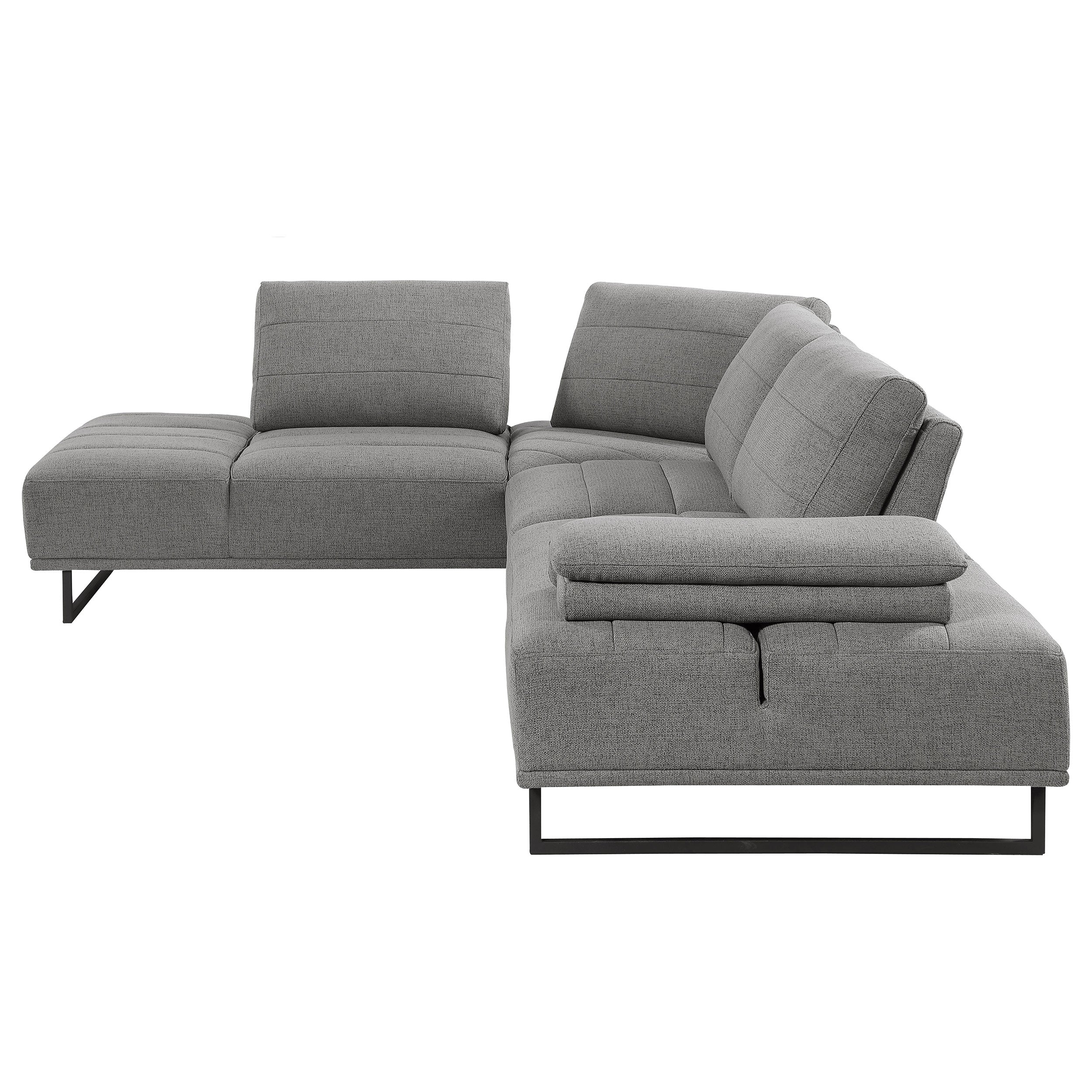 Arden Upholstered Sectional Sofa with Adjustable Back Taupe — view 7