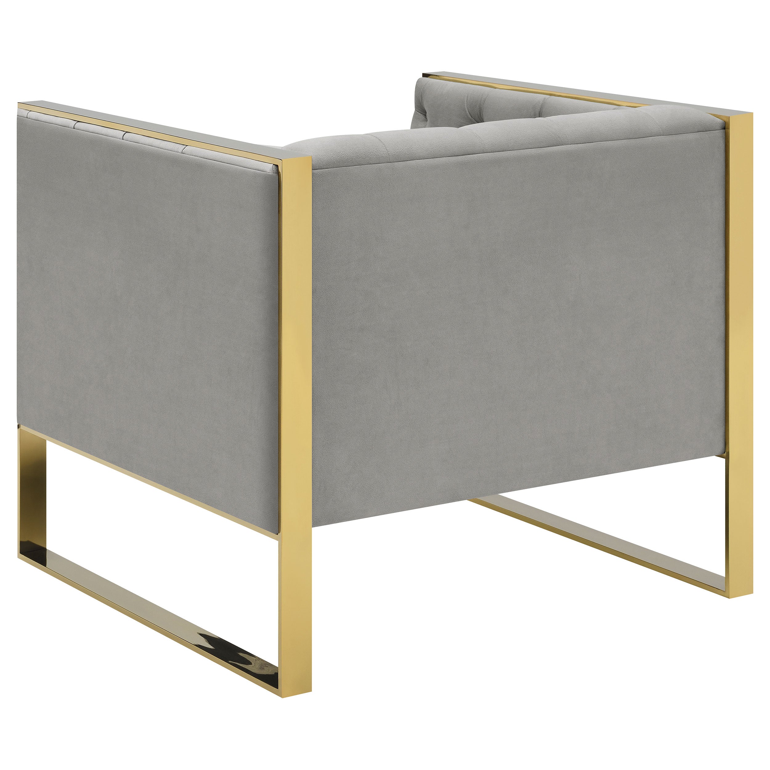 Eastbrook Velvet Upholstered Tufted Accent Chair Grey — view 6
