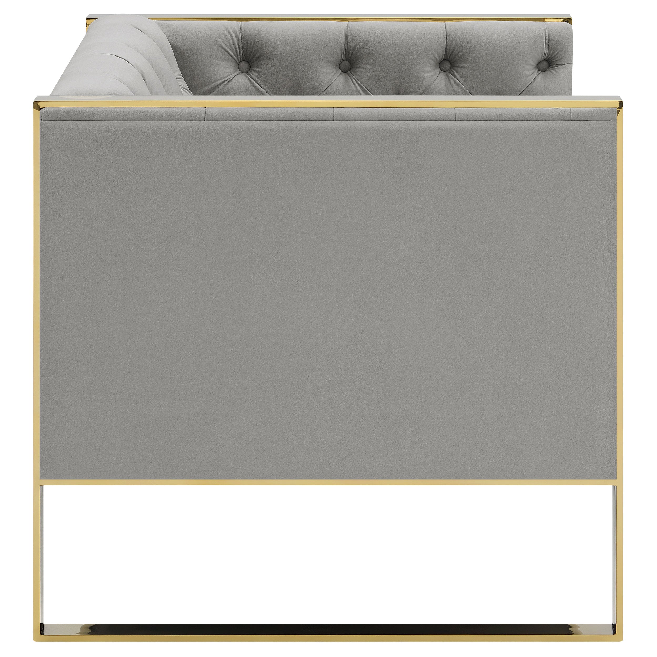 Eastbrook Velvet Upholstered Tufted Accent Chair Grey — view 8
