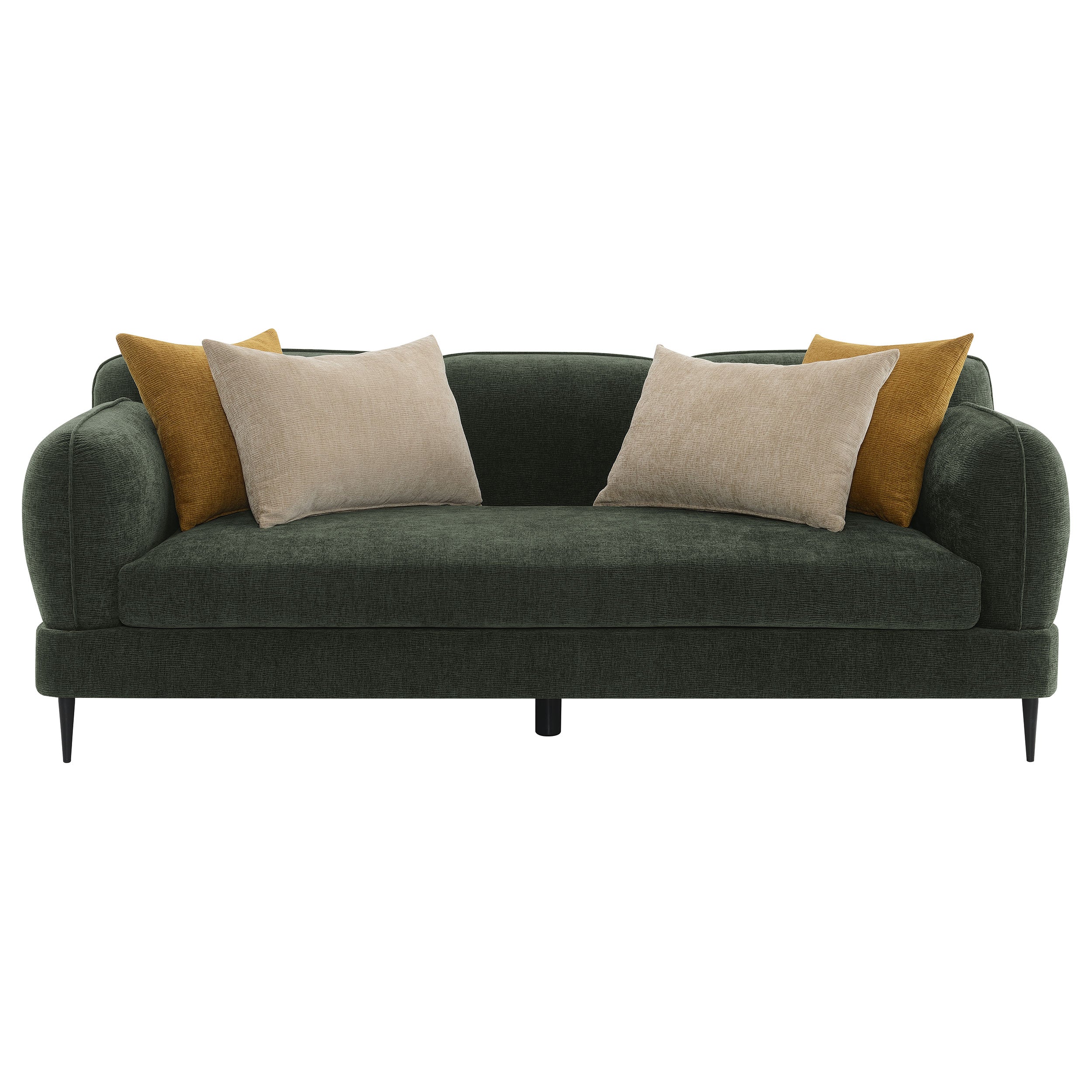 Jade 2-piece Chenille Upholstered Sofa Set Green — view 4