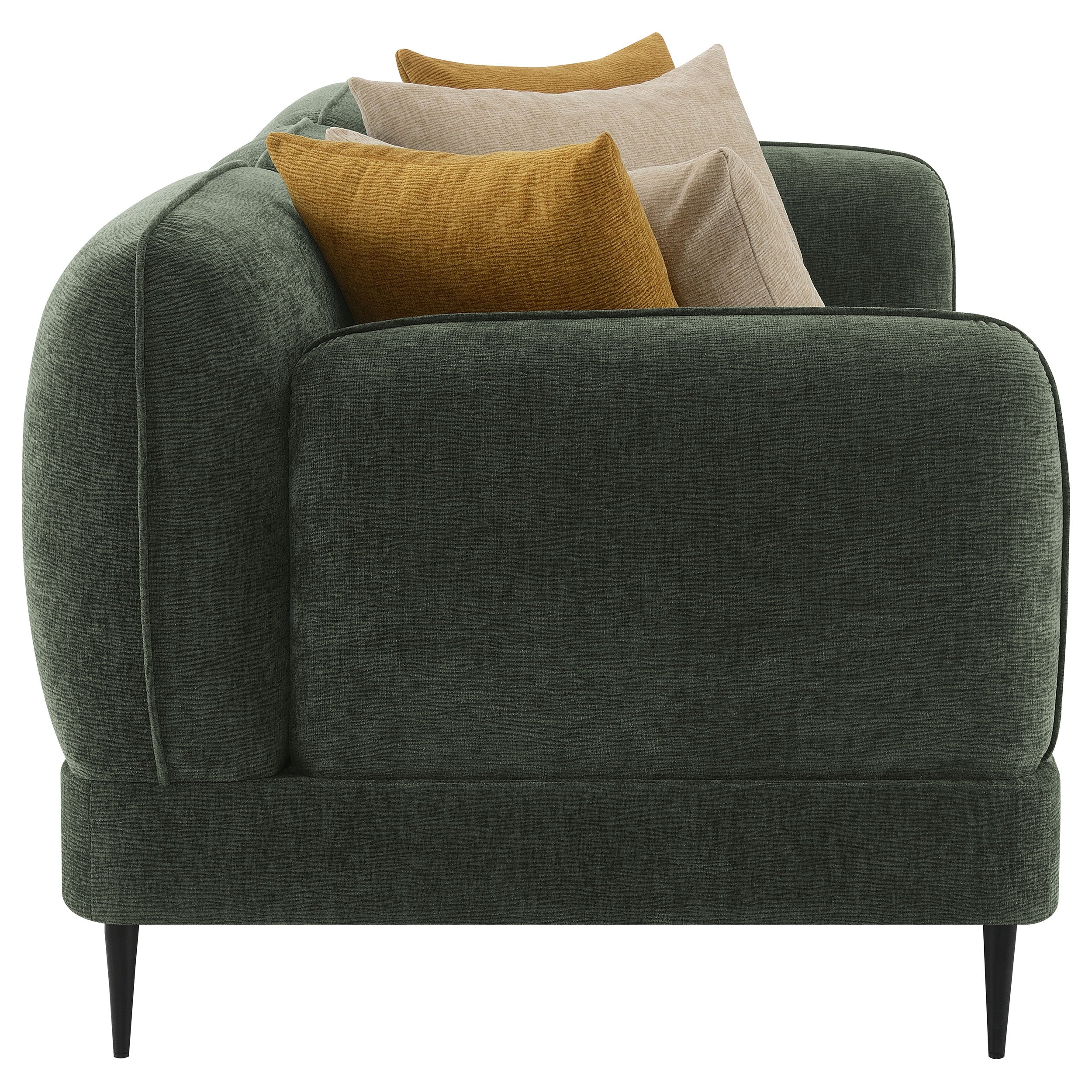 Jade 2-piece Chenille Upholstered Sofa Set Green — view 6