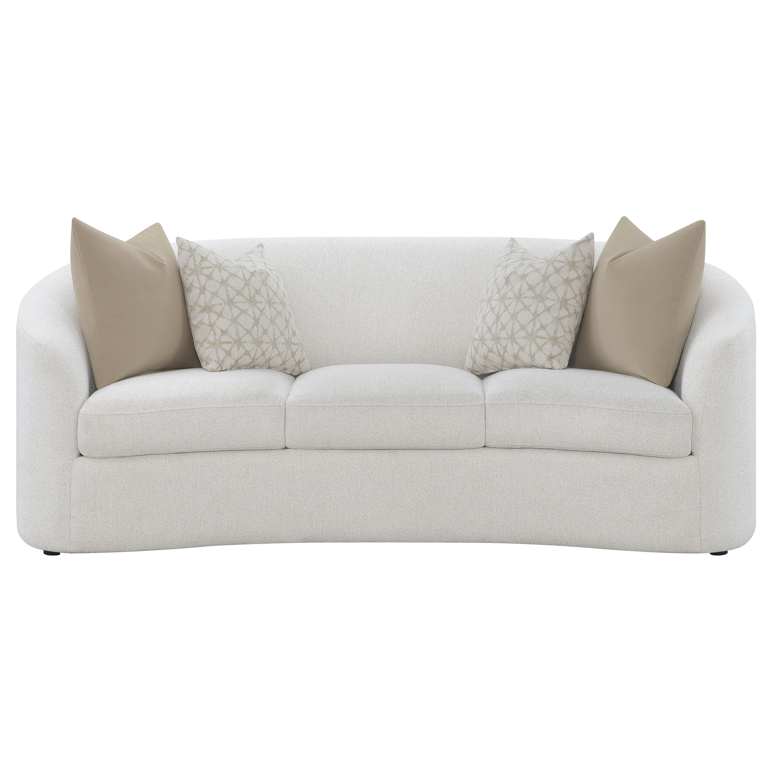 Rainn 2-piece Boucle Upholstered Sloped Arm Sofa Set Latte — view 4