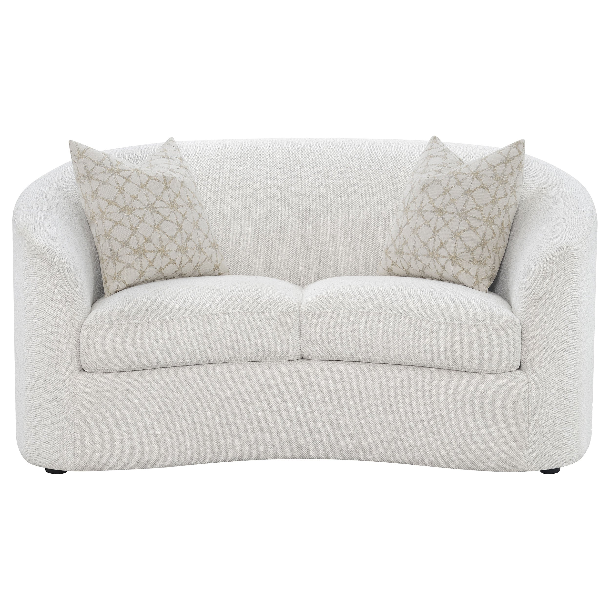 Rainn 2-piece Boucle Upholstered Sloped Arm Sofa Set Latte — view 8