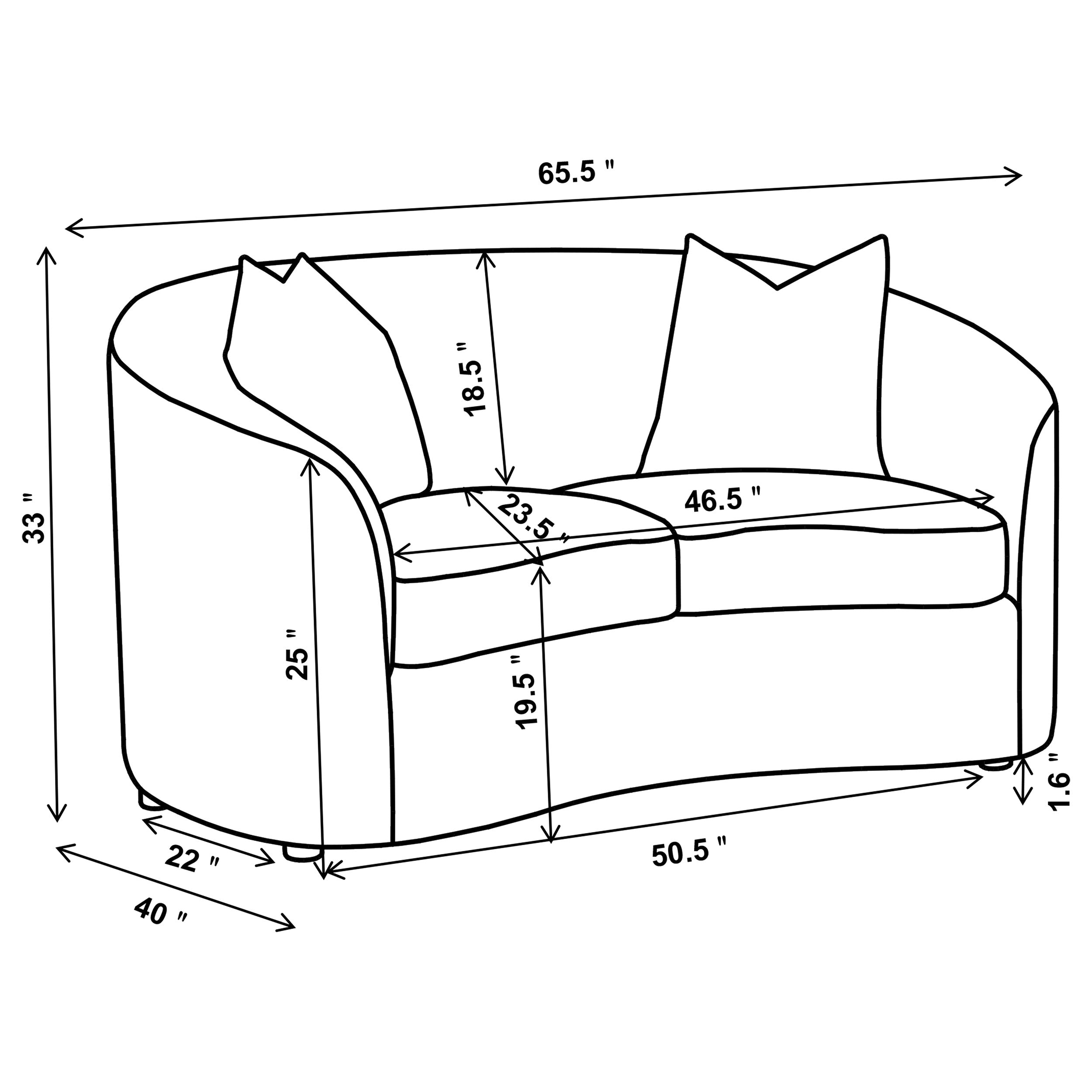 Rainn 3-piece Boucle Upholstered Sloped Arm Sofa Set Latte — view 16