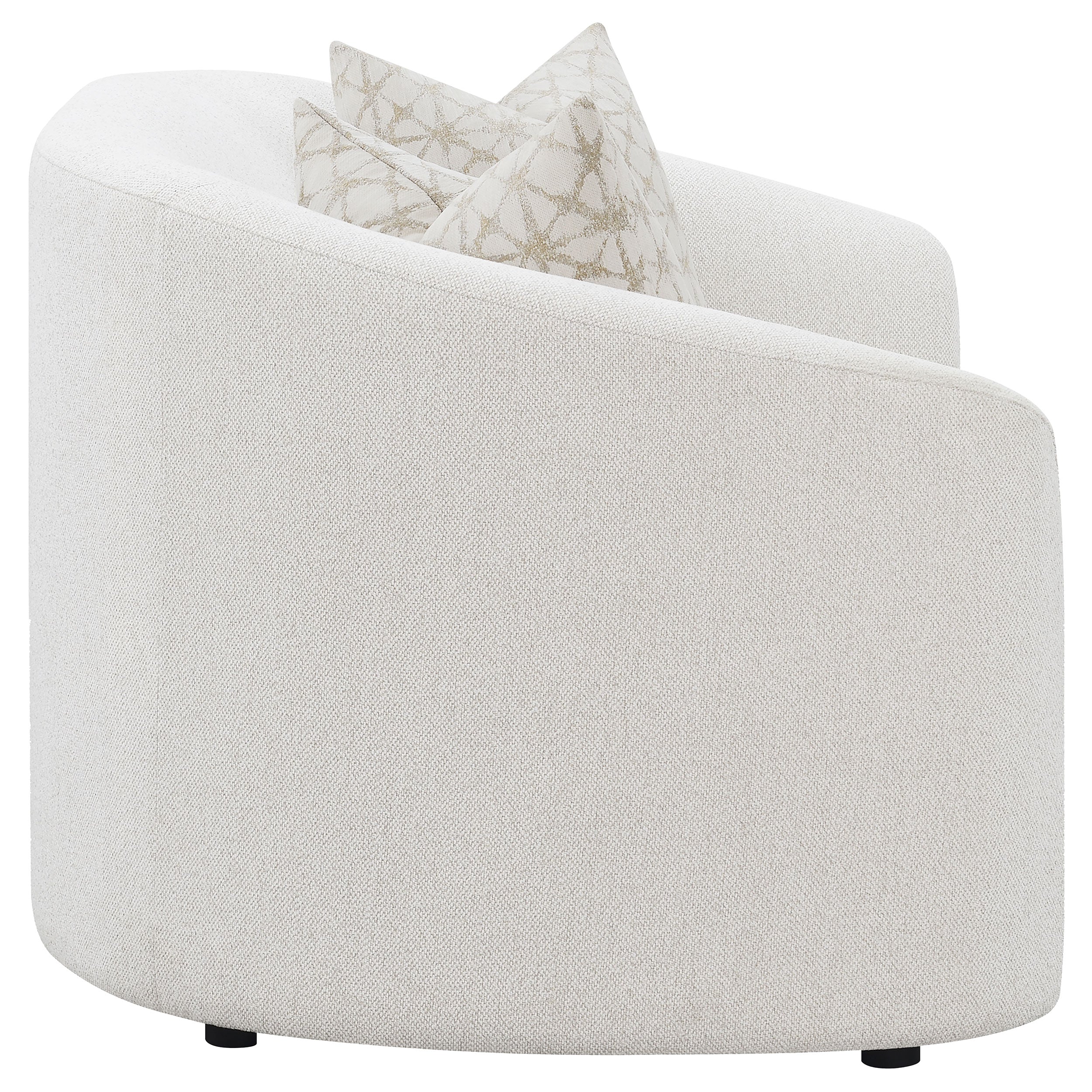 Rainn Boucle Upholstered Sloped Arm Loveseat Latte — view 8