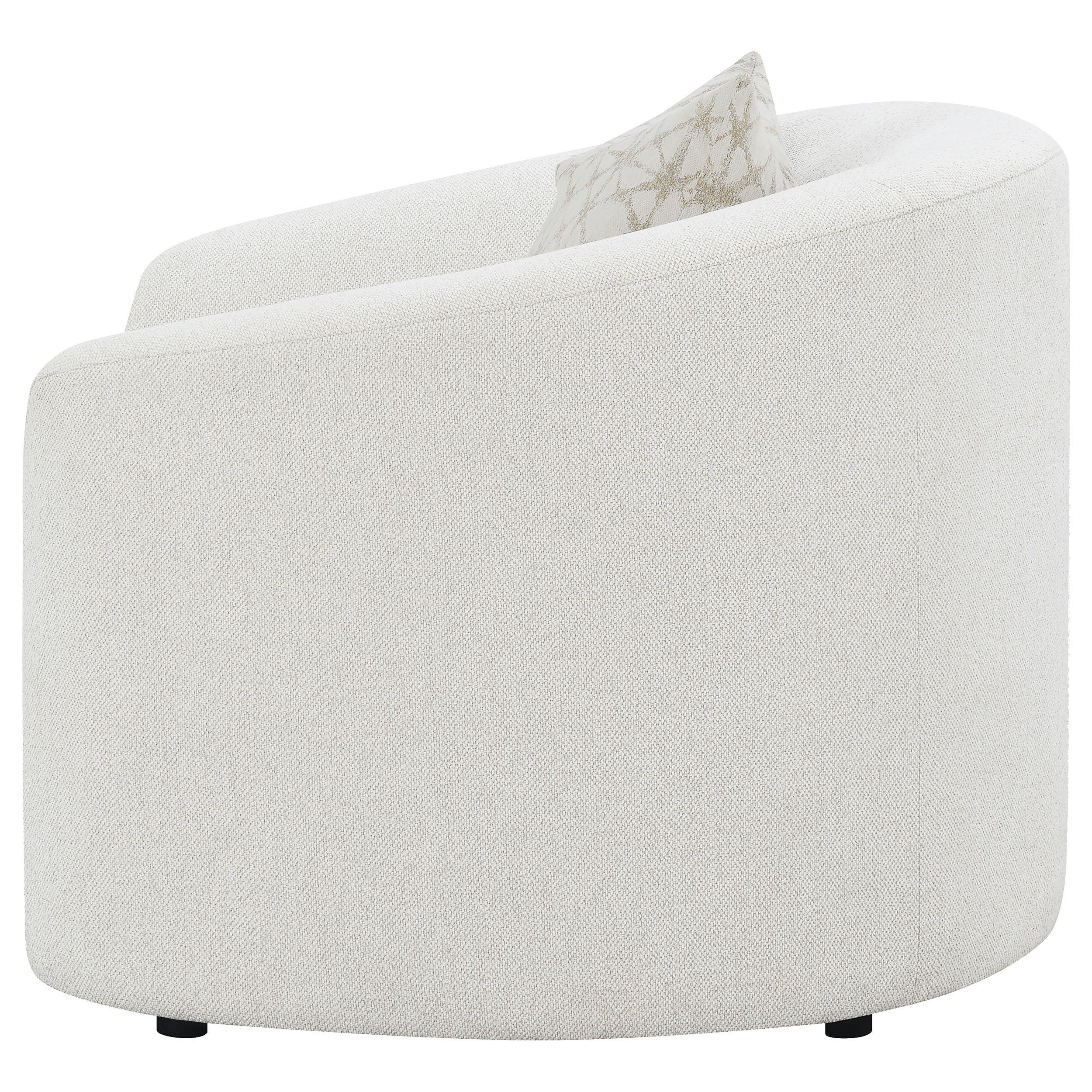 Rainn Boucle Upholstered Sloped Arm Accent Chair Latte — view 5