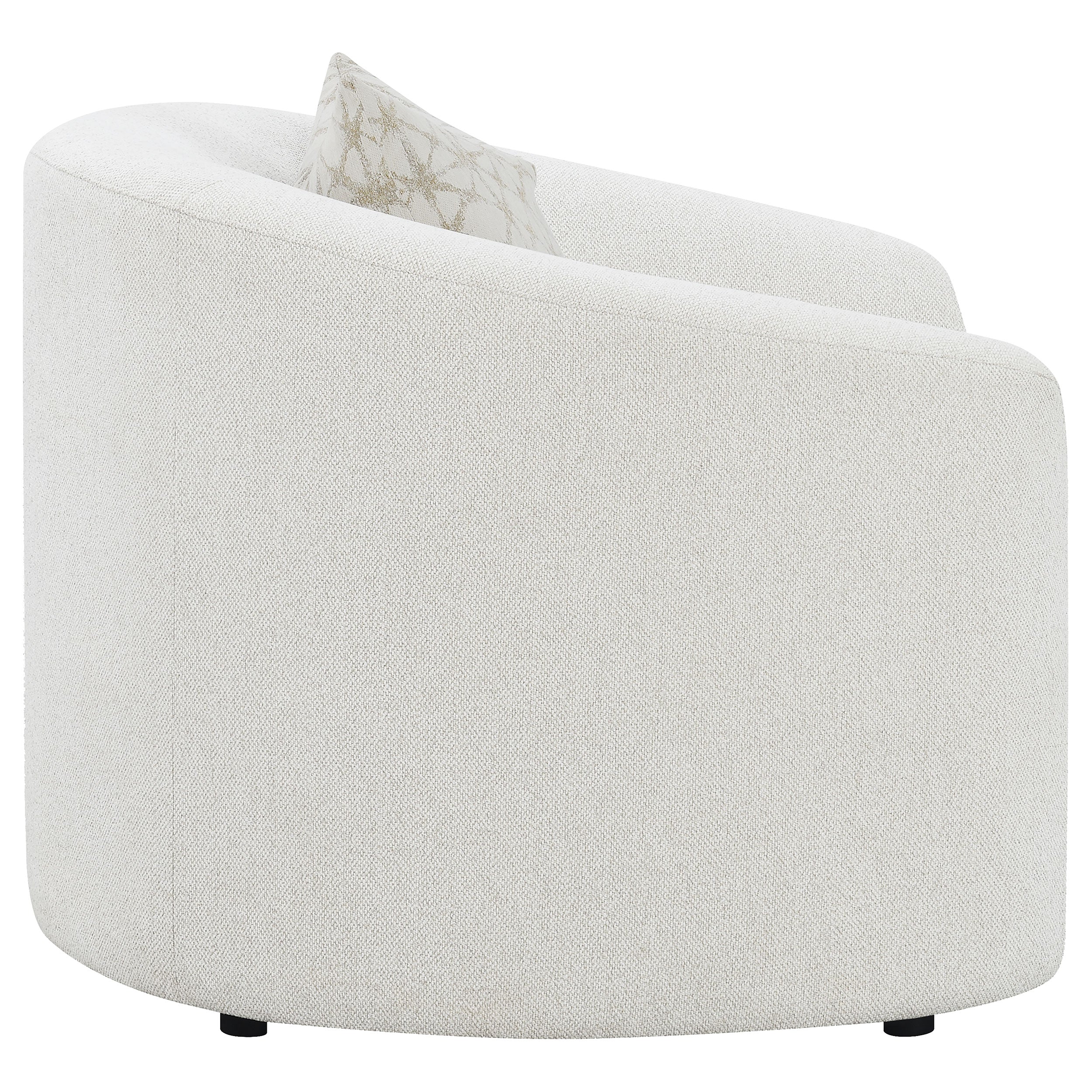 Rainn Boucle Upholstered Sloped Arm Accent Chair Latte — view 8