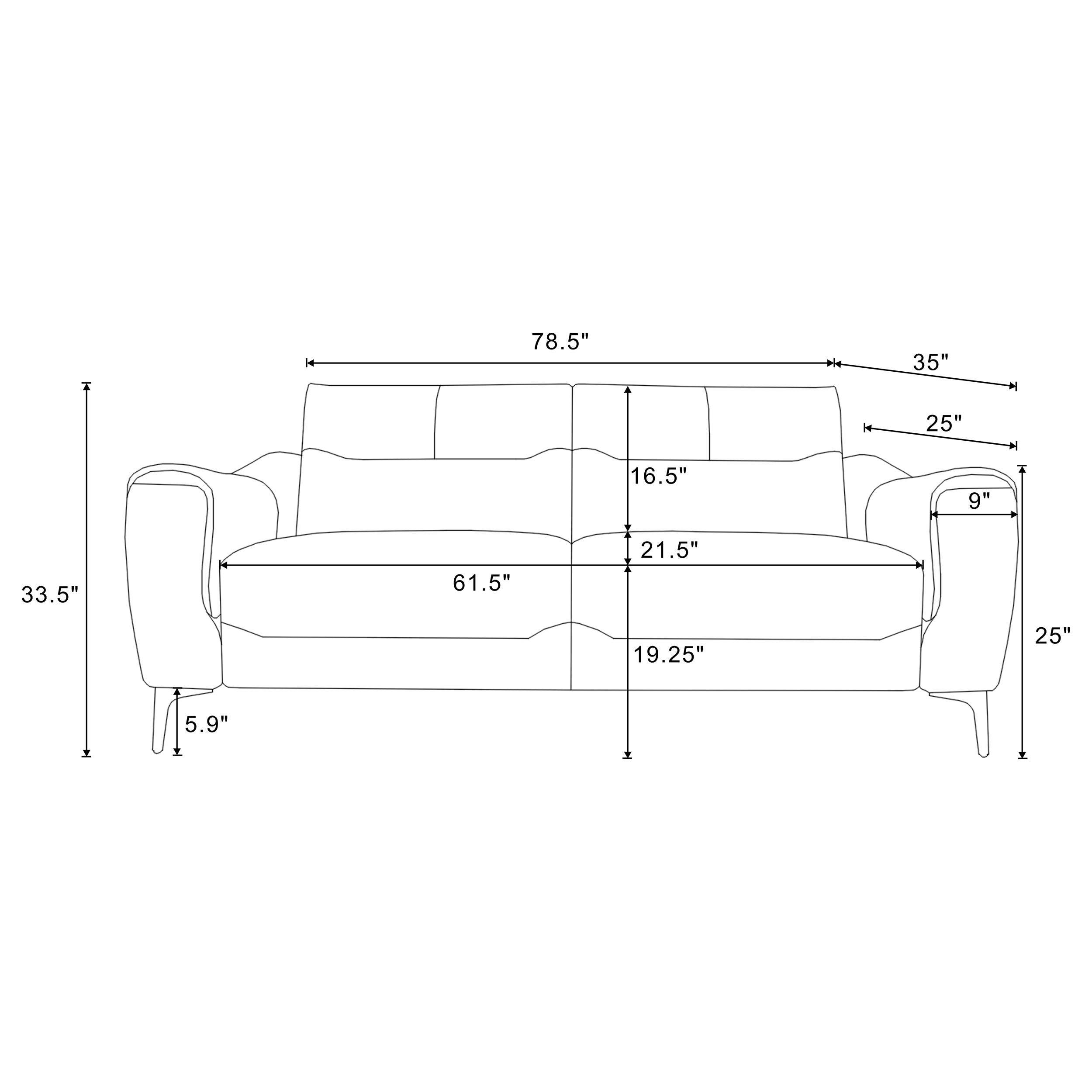 Nolan 2-piece Upholstered Sofa Set Charcoal — view 12