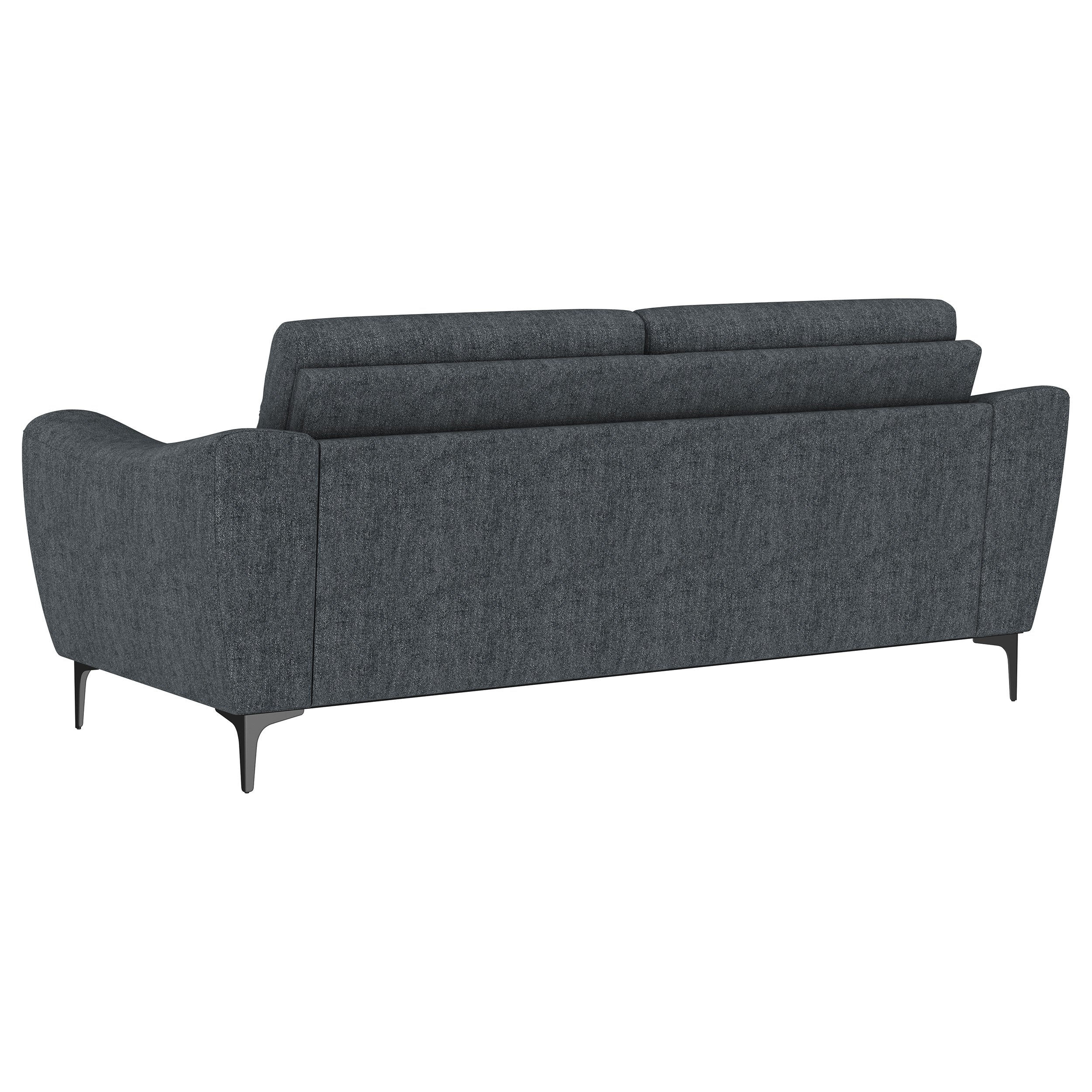 Nolan Upholstered Sloped Track Arm Sofa Charcoal — view 6