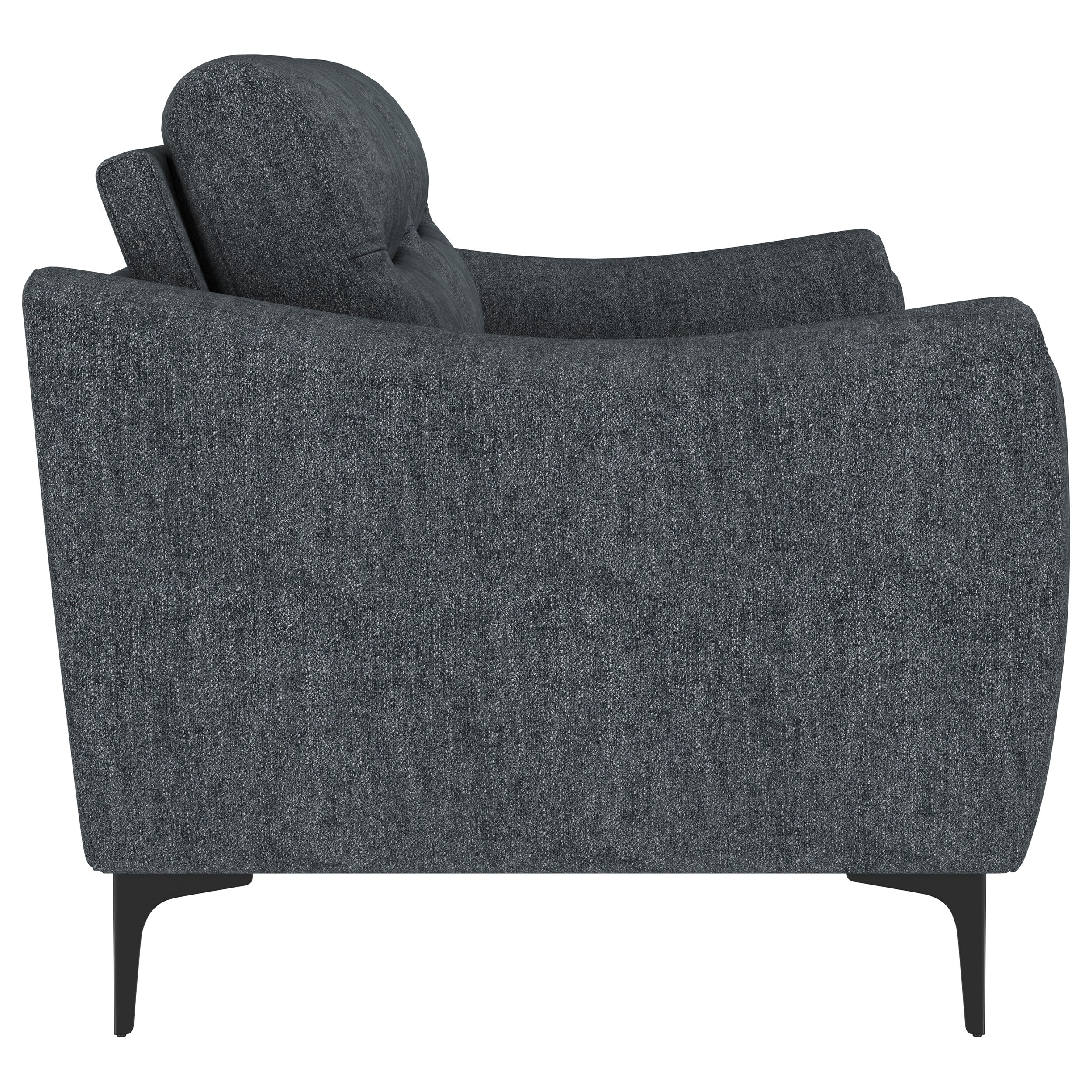 Nolan Upholstered Sloped Track Arm Sofa Charcoal — view 9