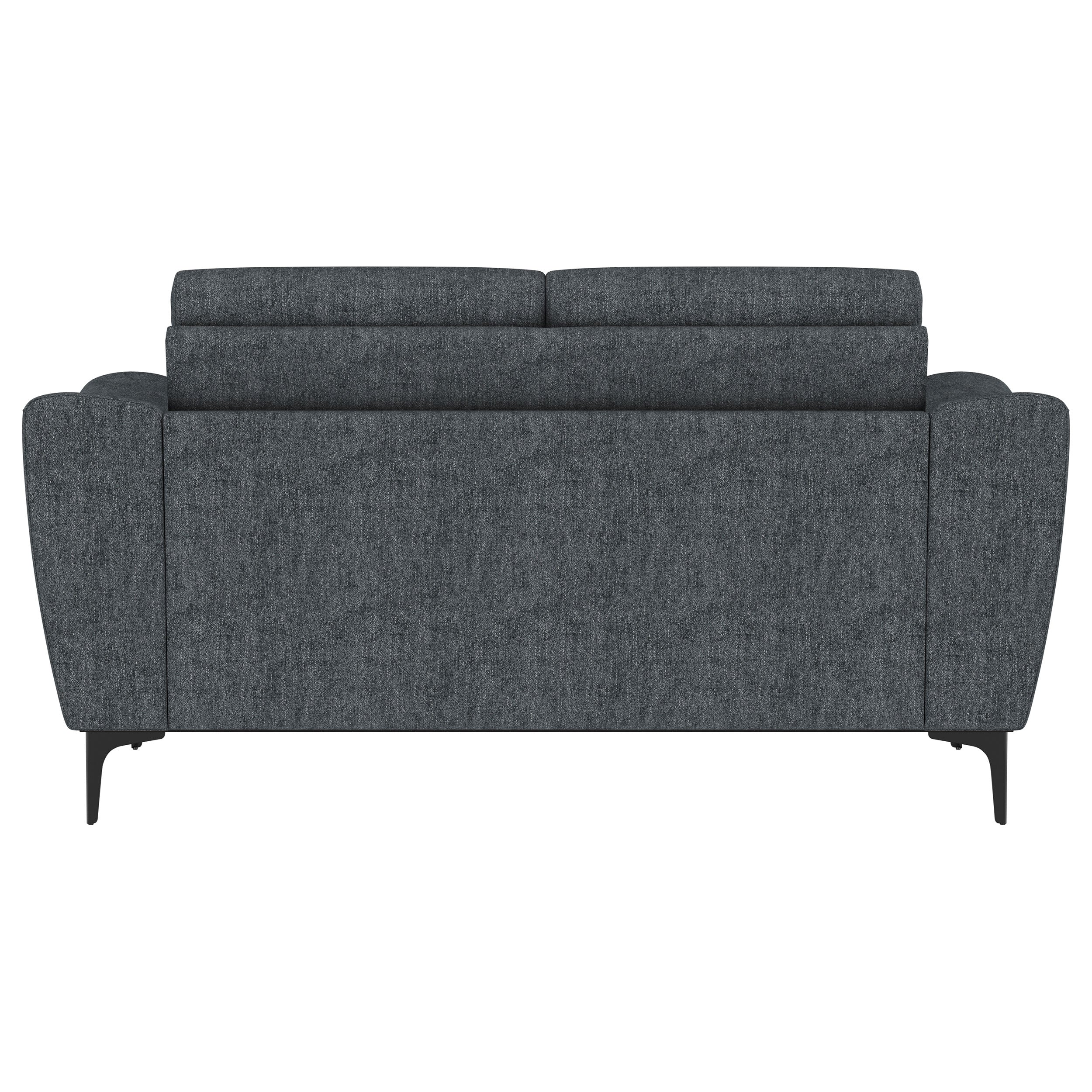 Nolan Upholstered Sloped Track Arm Loveseat Charcoal — view 7
