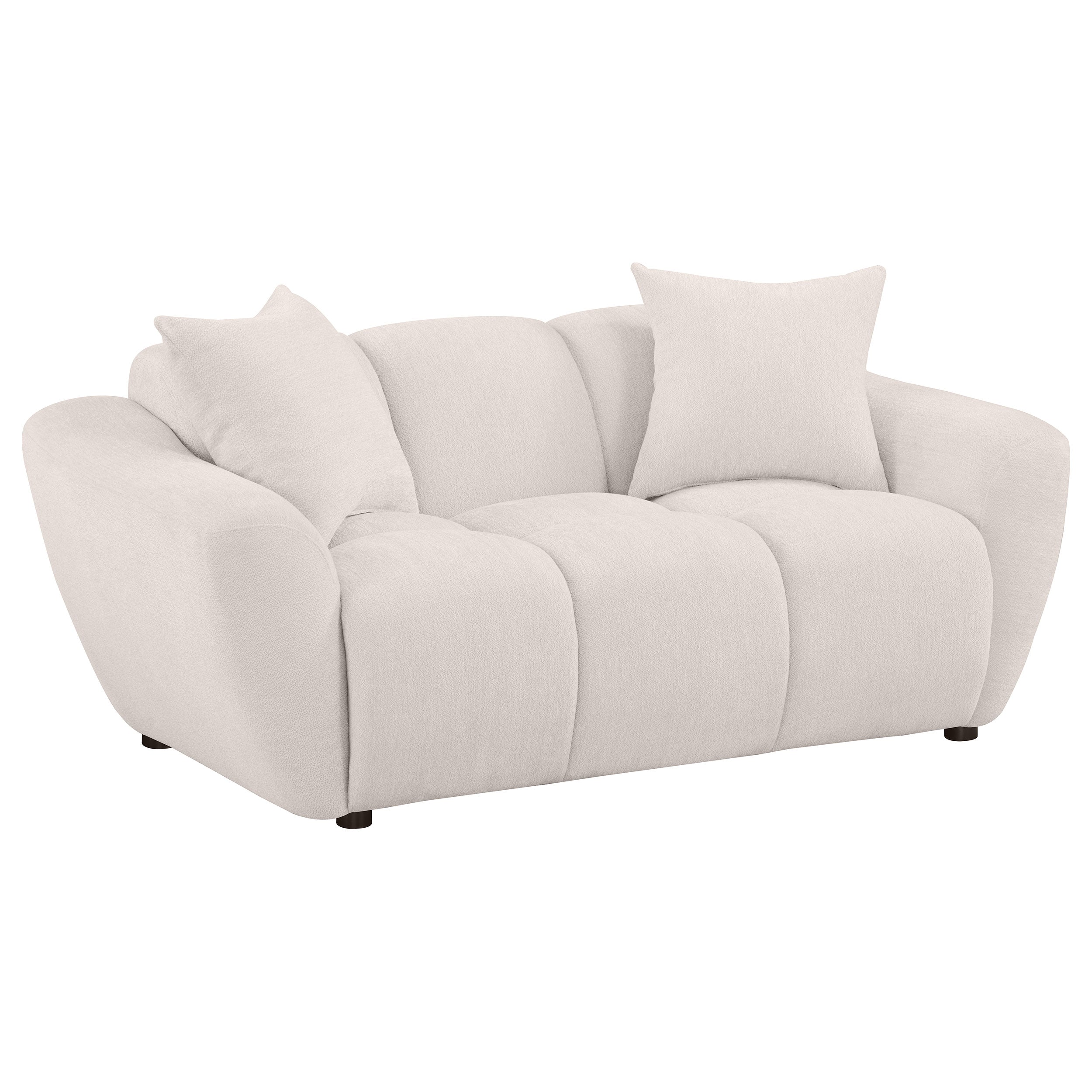 Destino 3-piece Chenille Splayed Arm Sofa Set Greige — view 5