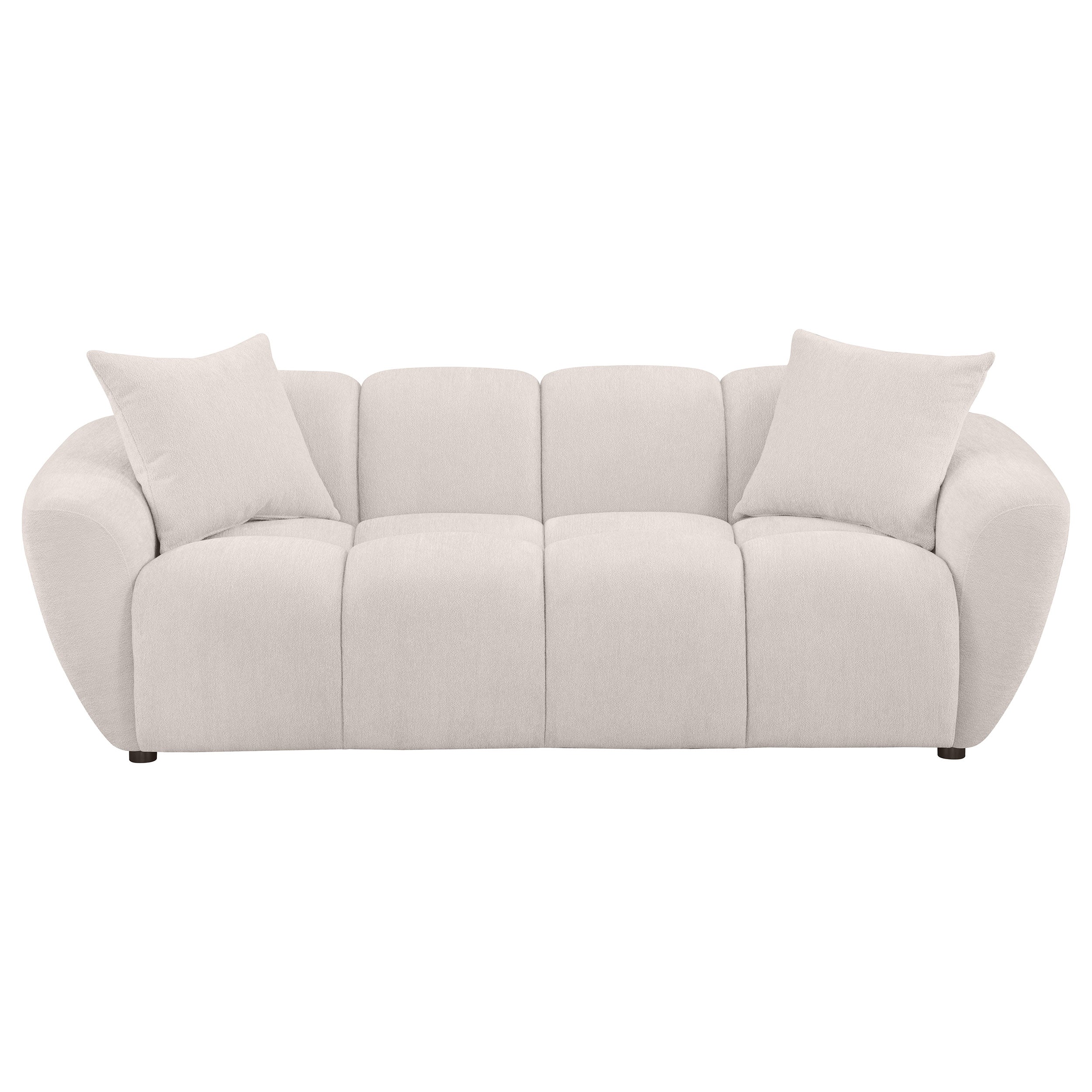 Destino Chenille Upholstered Splayed Arm Sofa Greige — view 3