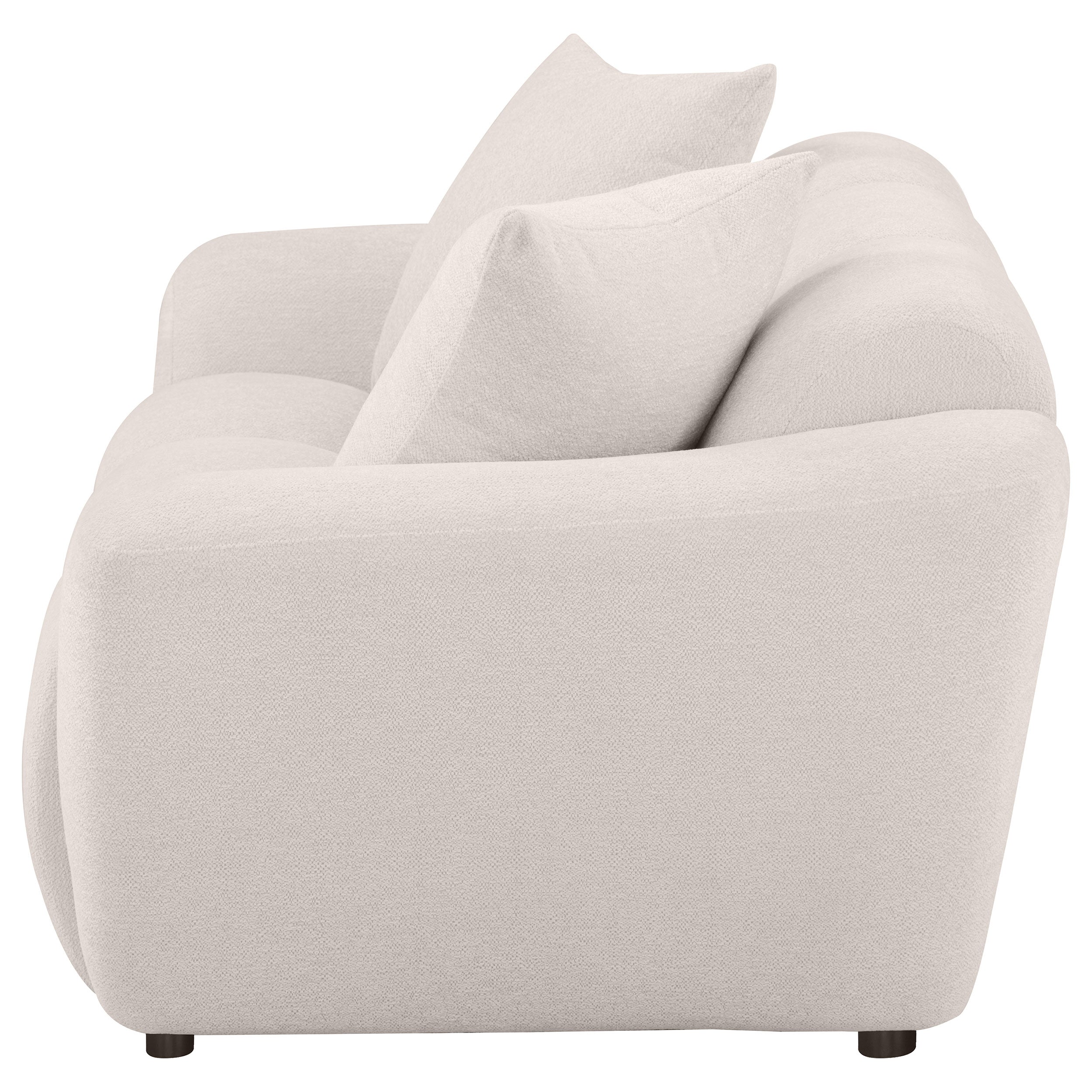 Destino Chenille Upholstered Splayed Arm Loveseat Greige — view 5