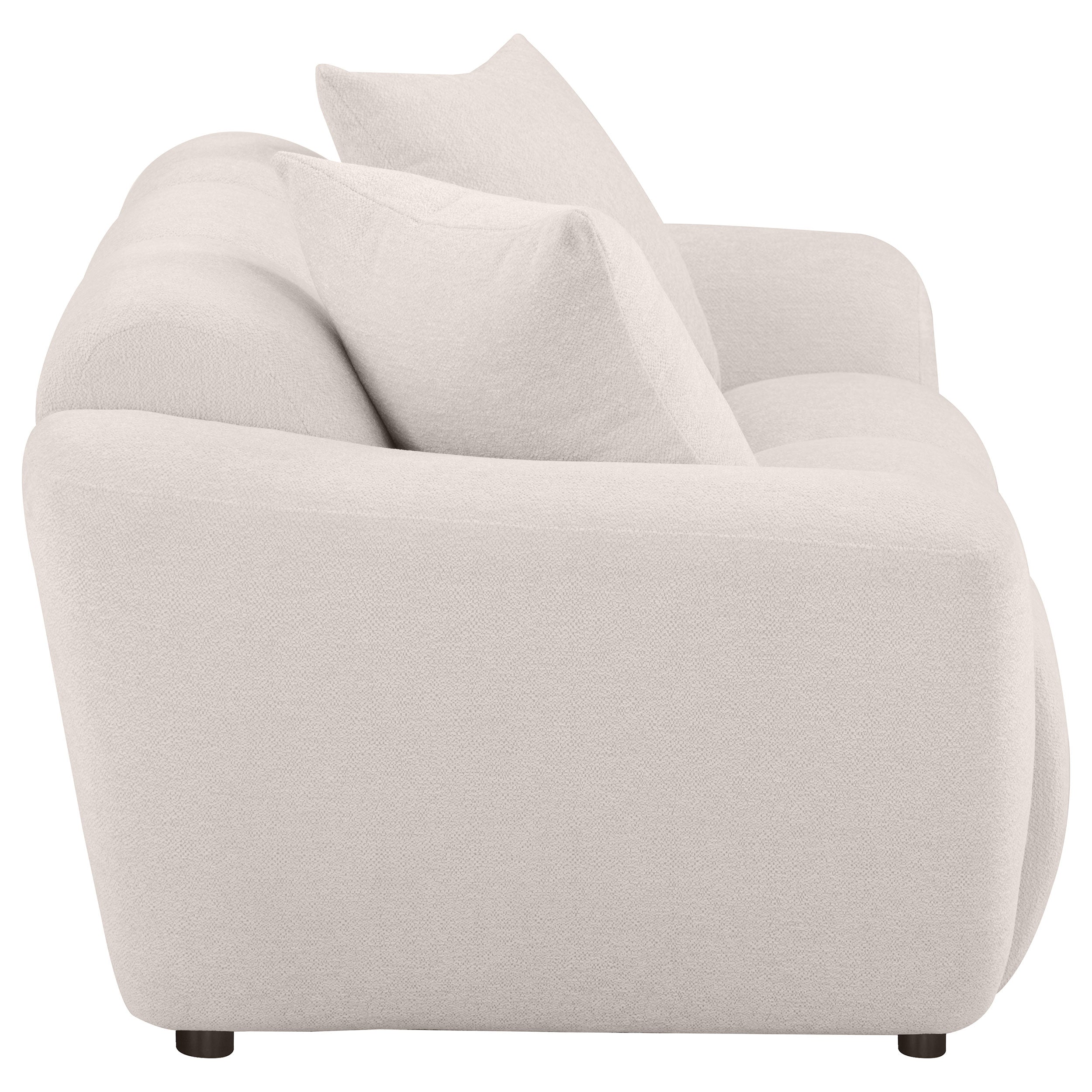 Destino Chenille Upholstered Splayed Arm Loveseat Greige — view 8