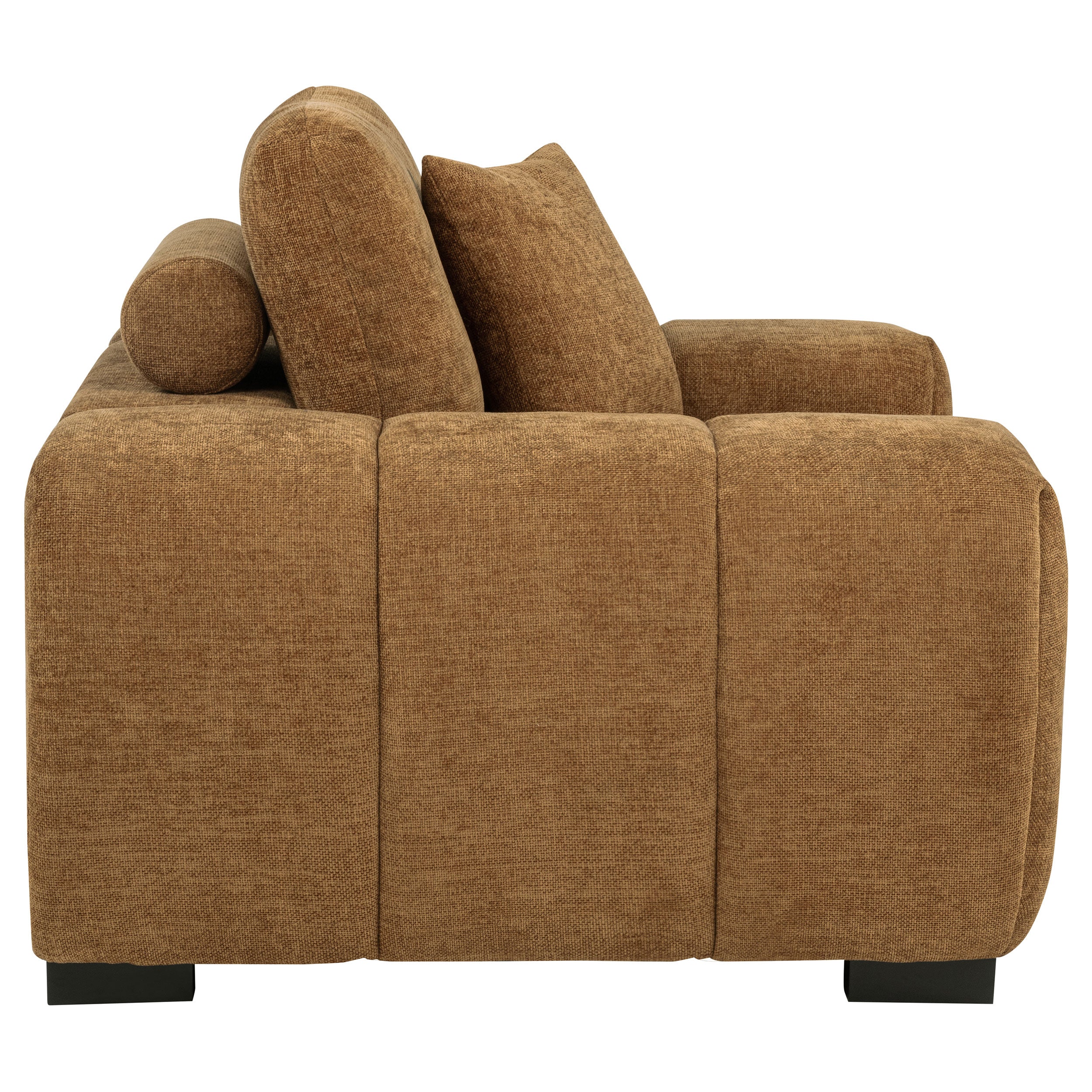 Octavia Upholstered Track Arm Accent Chair Amber — view 6