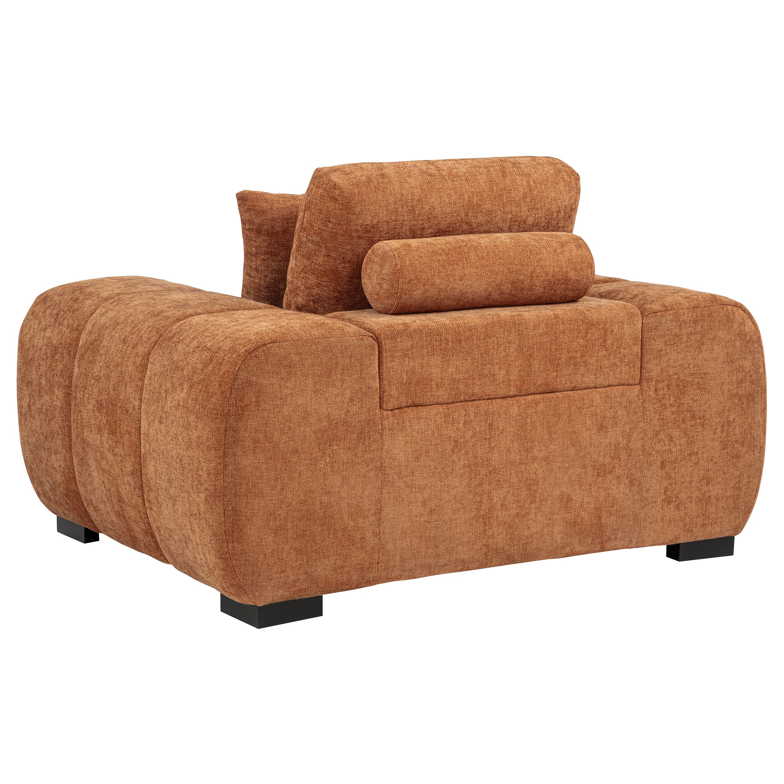 Octavia Upholstered Track Arm Accent Chair Orange — view 4
