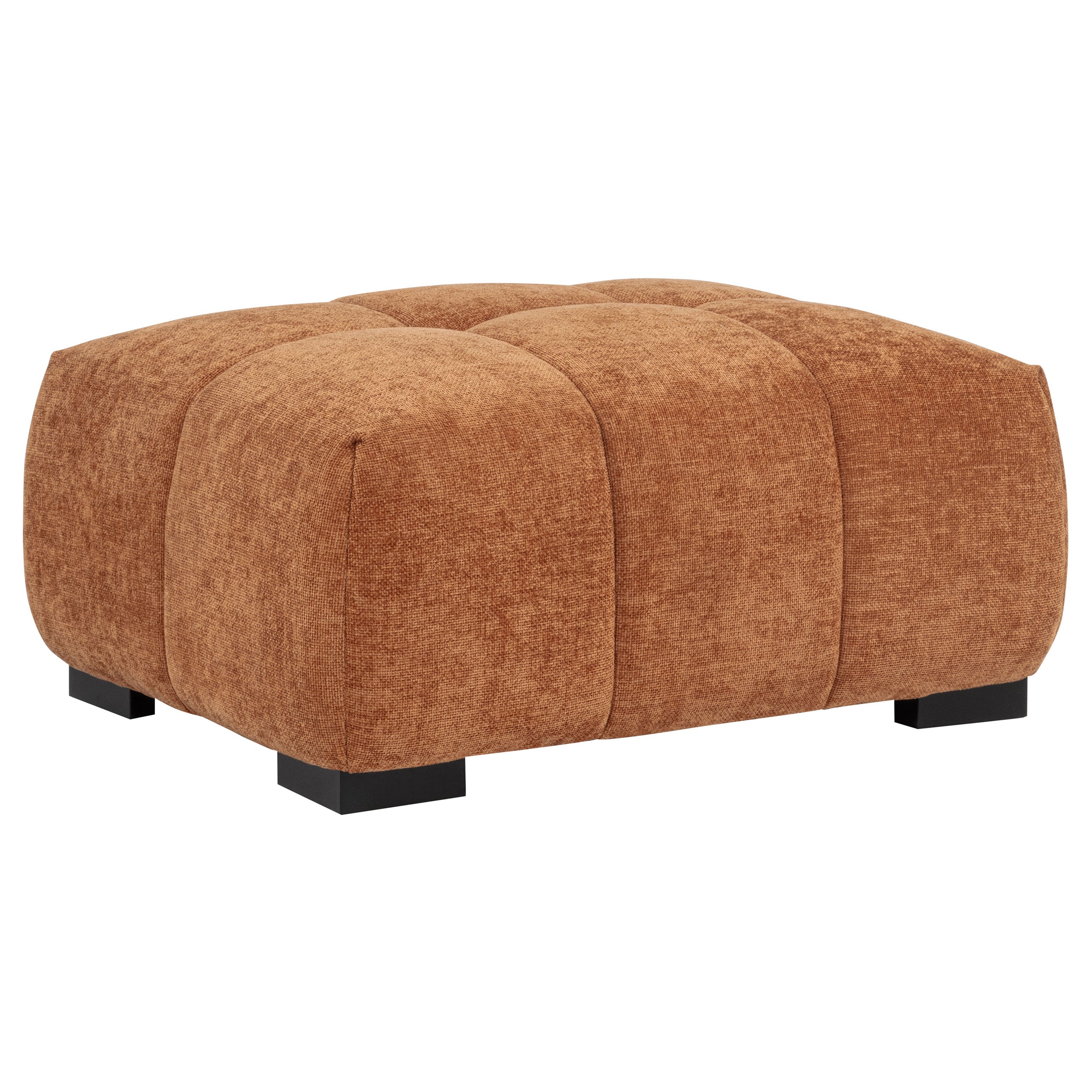 Octavia Upholstered Rectangular Ottoman Orange — view 1