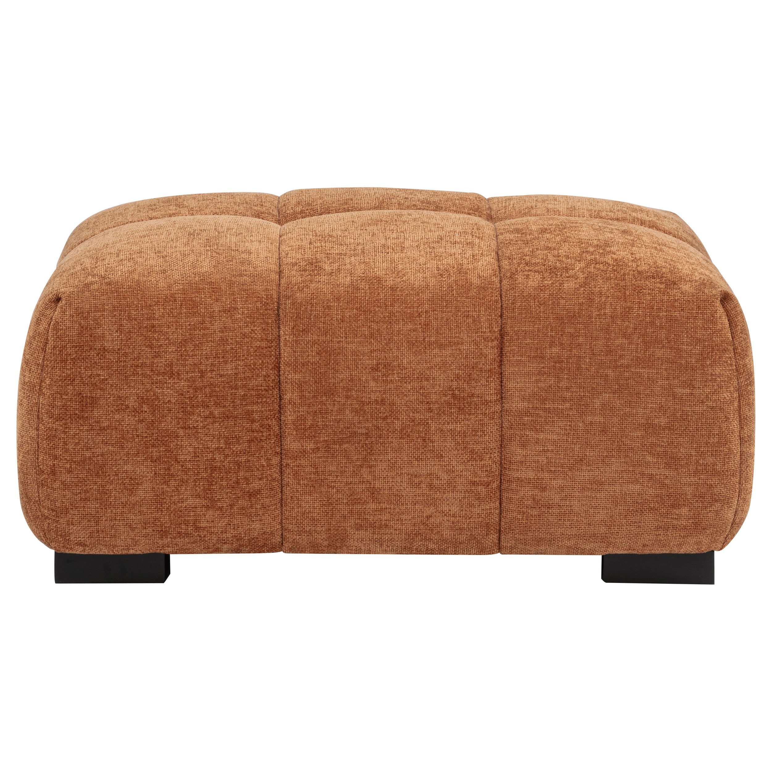 Octavia Upholstered Rectangular Ottoman Orange — view 3