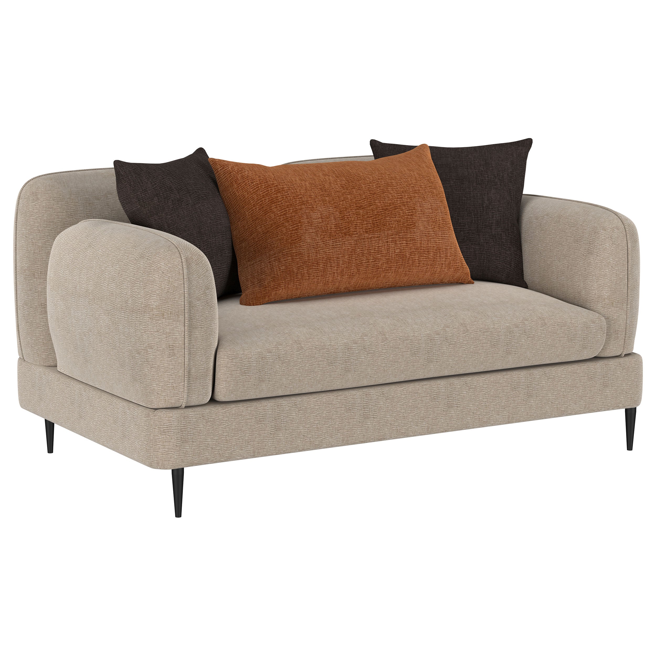 Jade 2-piece Chenille Upholstered Sofa Set Latte — view 7