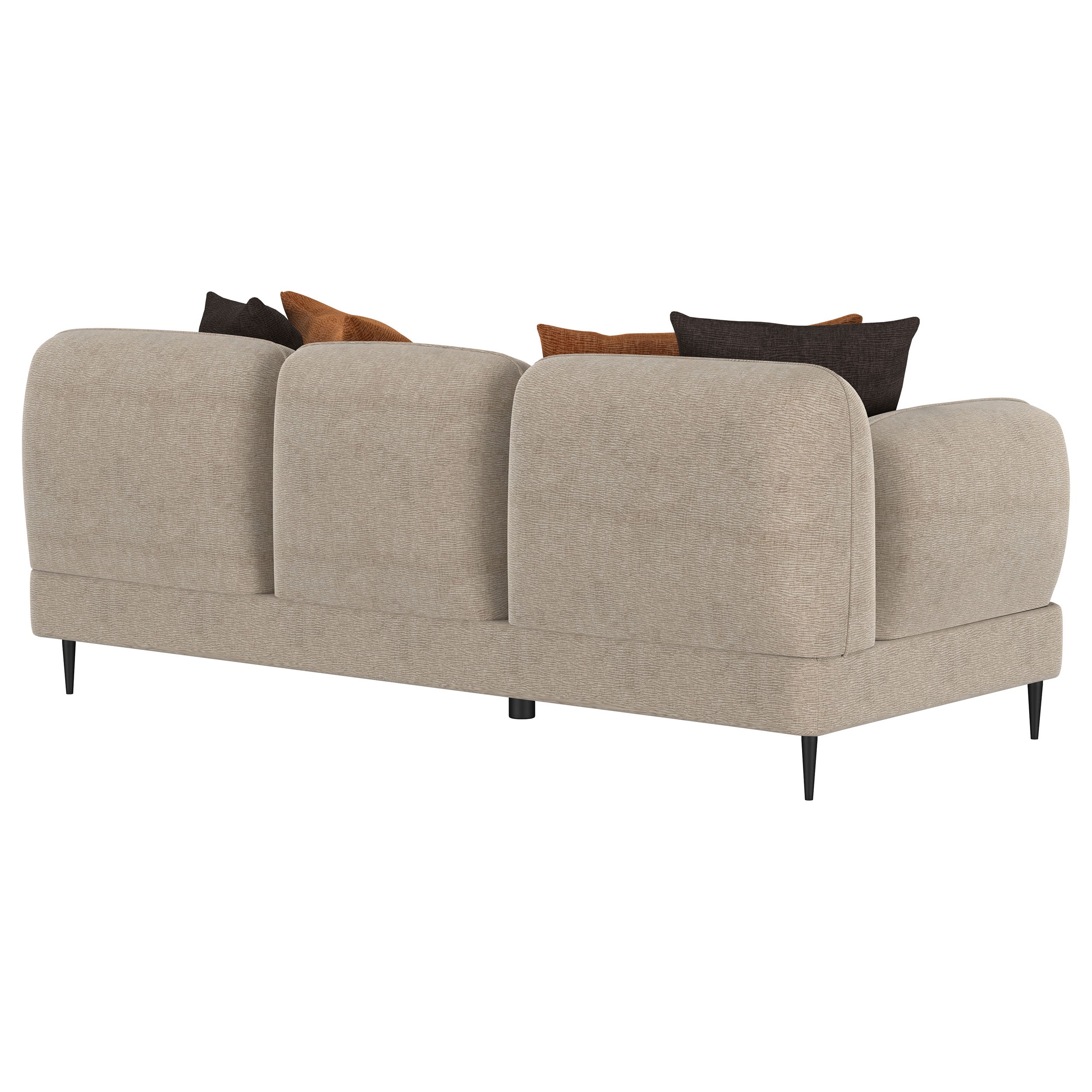Jade Chenille Upholstered Sculpted Track Arm Sofa Latte — view 8