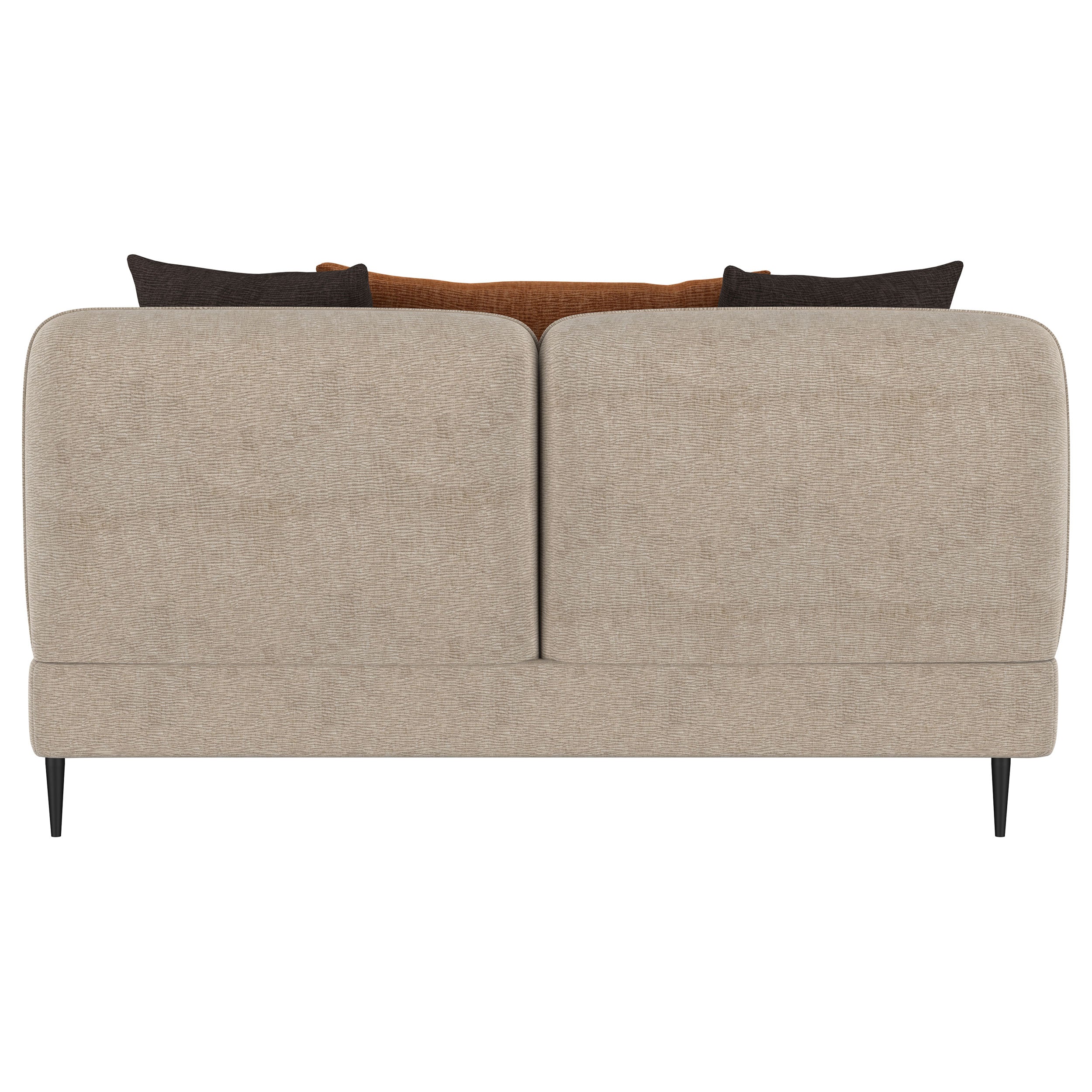 Jade Chenille Upholstered Sculpted Track Arm Loveseat Latte — view 7