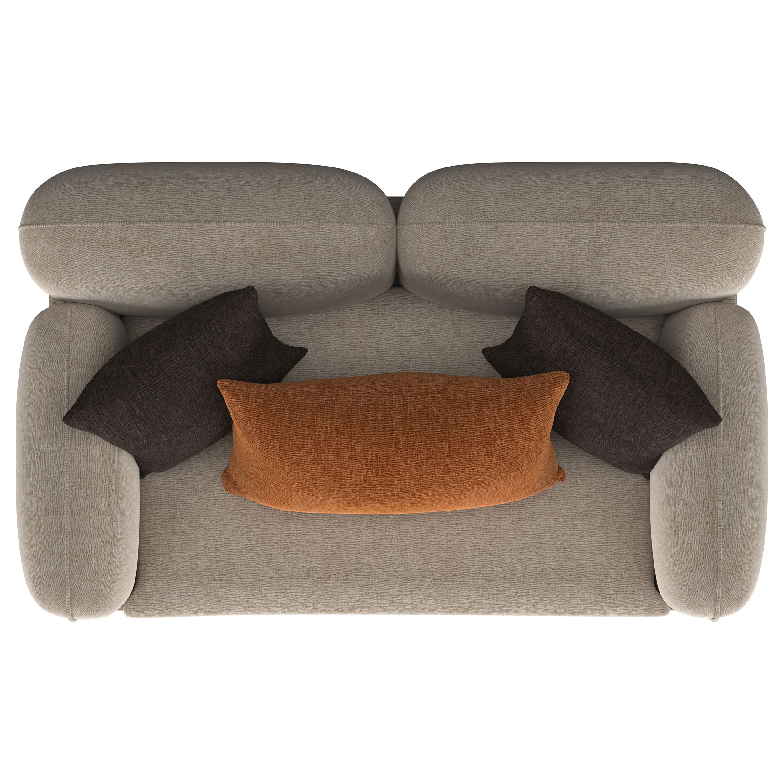 Jade Chenille Upholstered Sculpted Track Arm Loveseat Latte — view 10