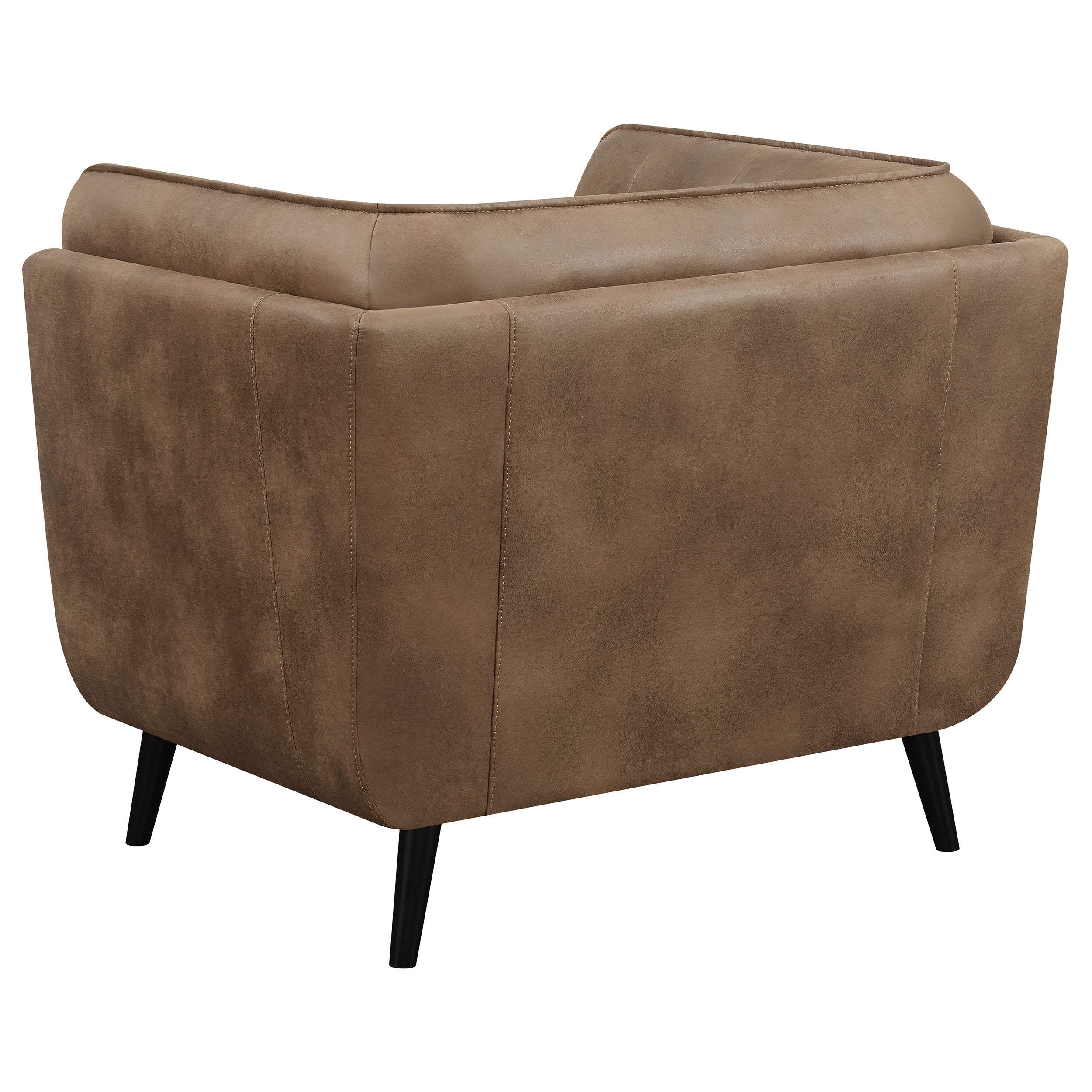 Thatcher Upholstered Tuxedo Arm Tufted Accent Chair Brown — view 6