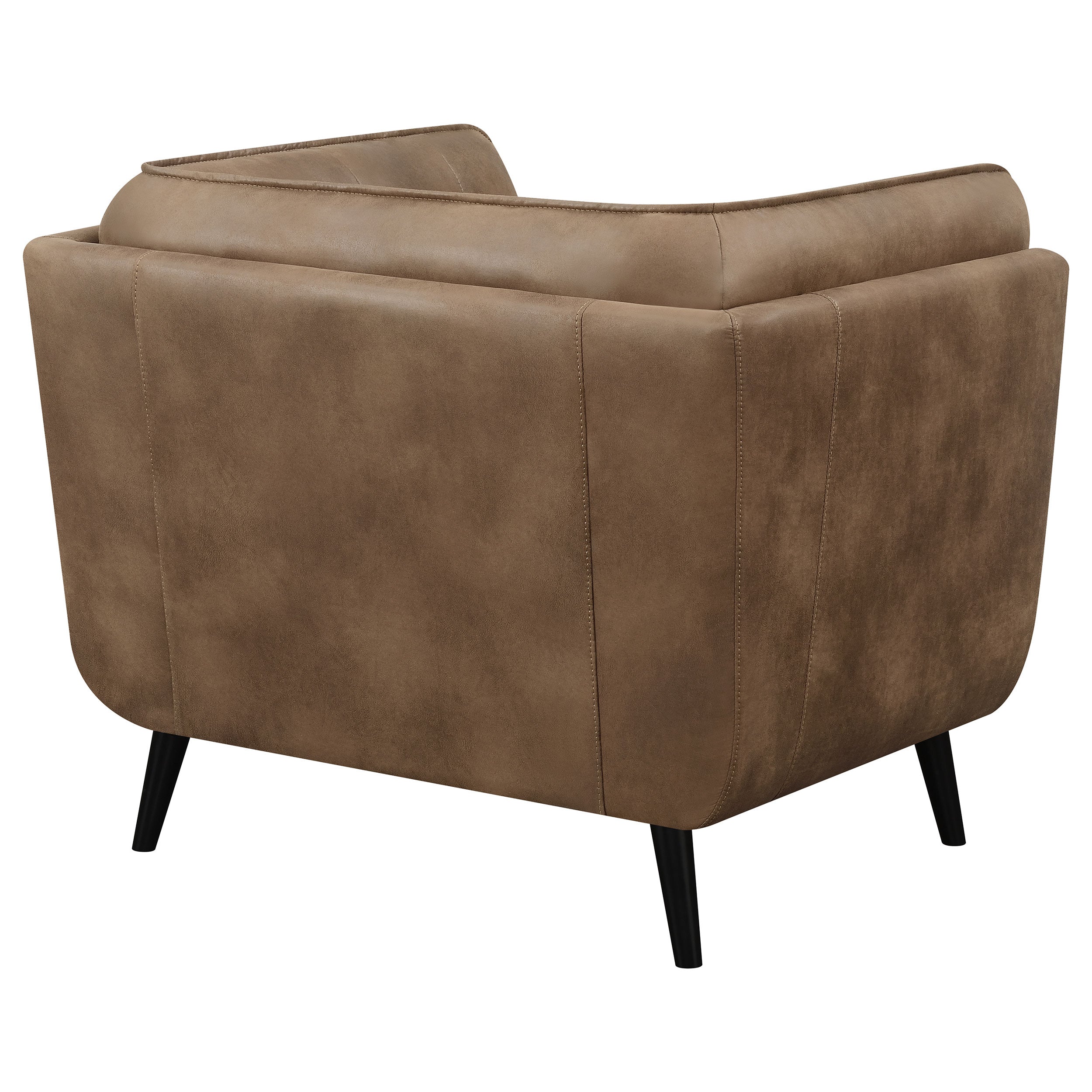 Thatcher Upholstered Tuxedo Arm Tufted Accent Chair Brown — view 7